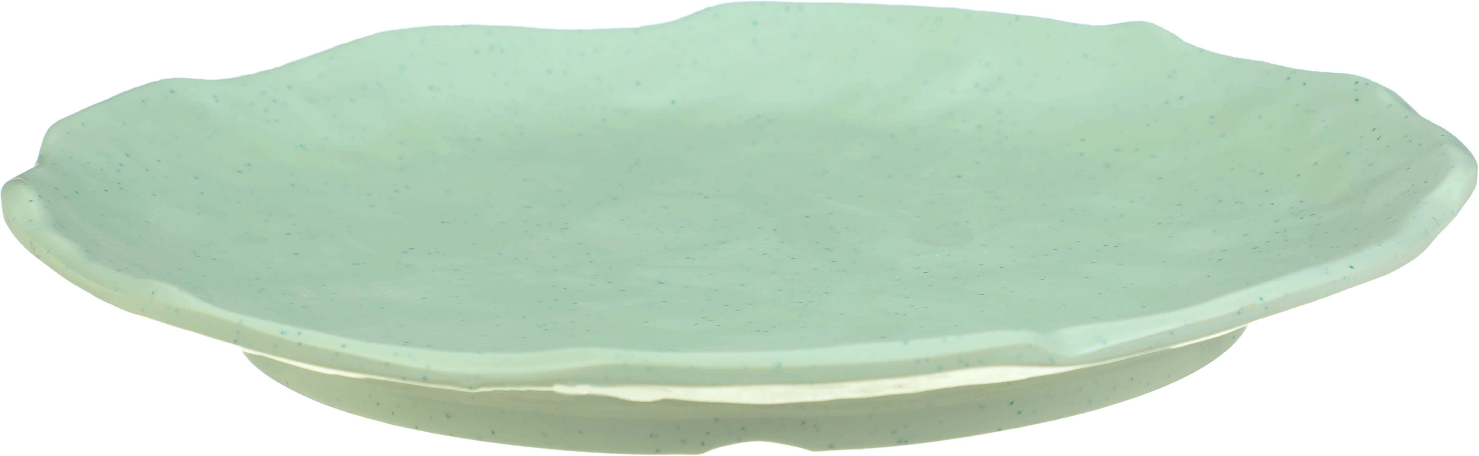 Arcomela Melamine Round Flat Plate, 27 cm - Light Green