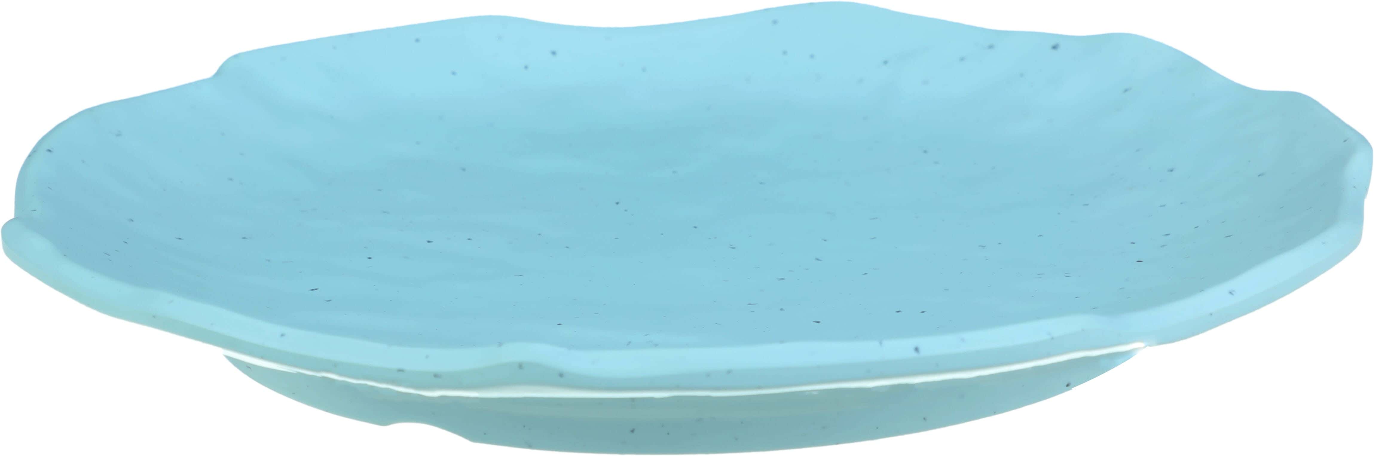 Arcomela Melamine Round Flat Plate, 27 cm - Turquoise
