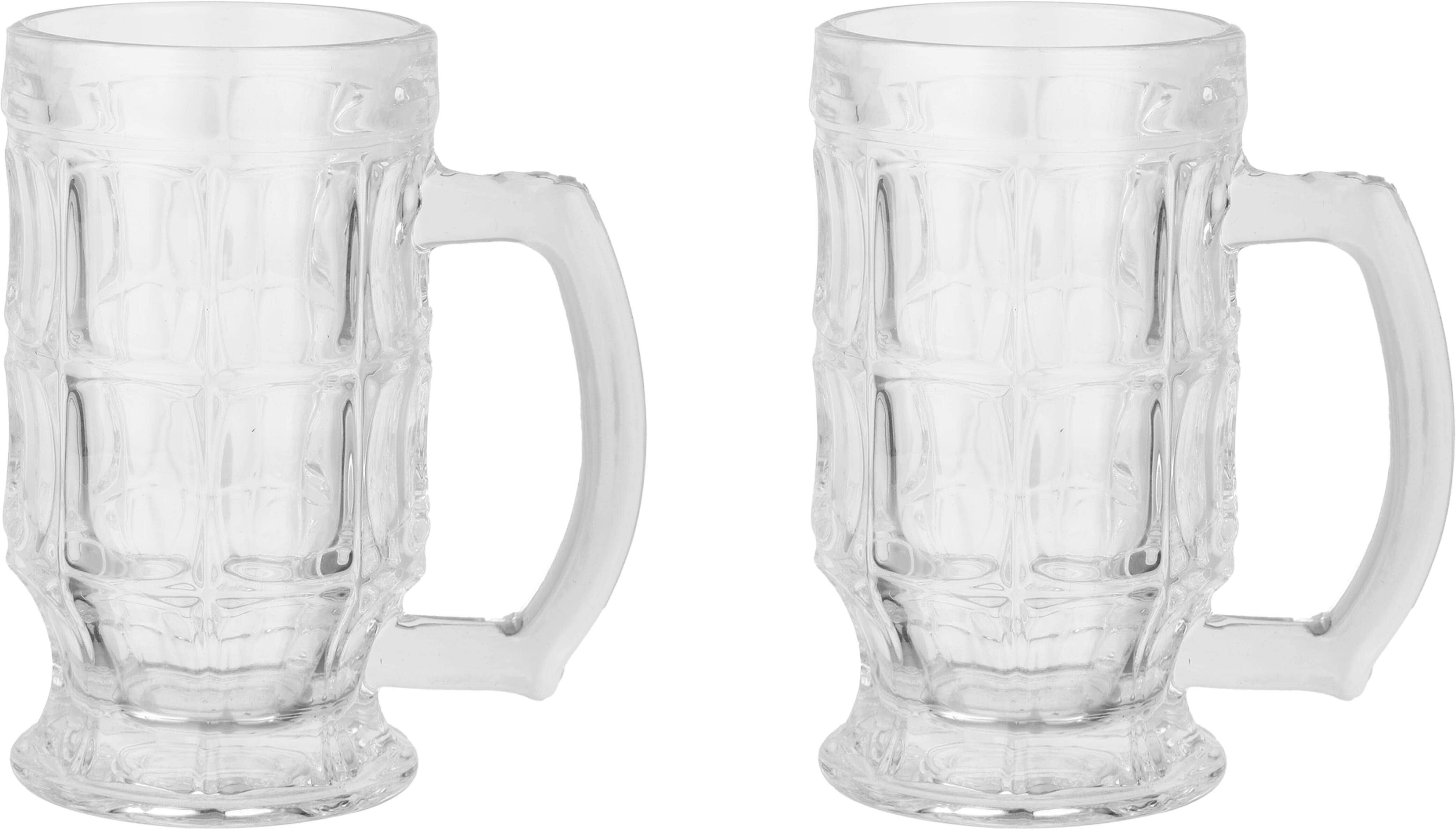 Glass Juice Mug Set, 2 Pieces, 320 ml - Clear
