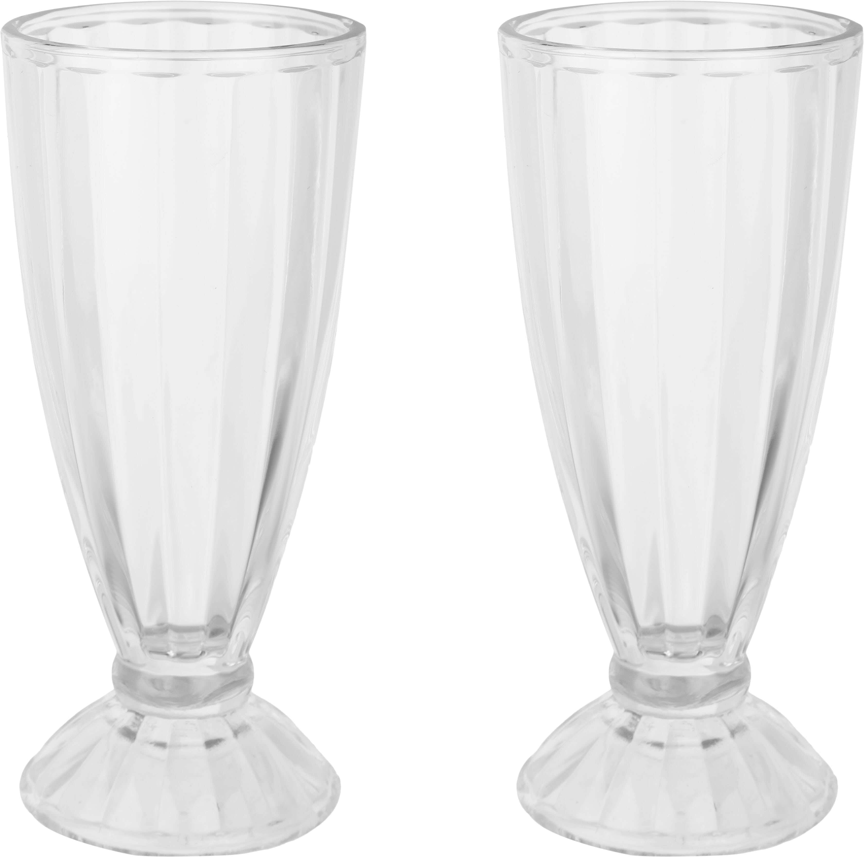 Glass Juice Mug Set, 2 Pieces, 360 ml - Clear