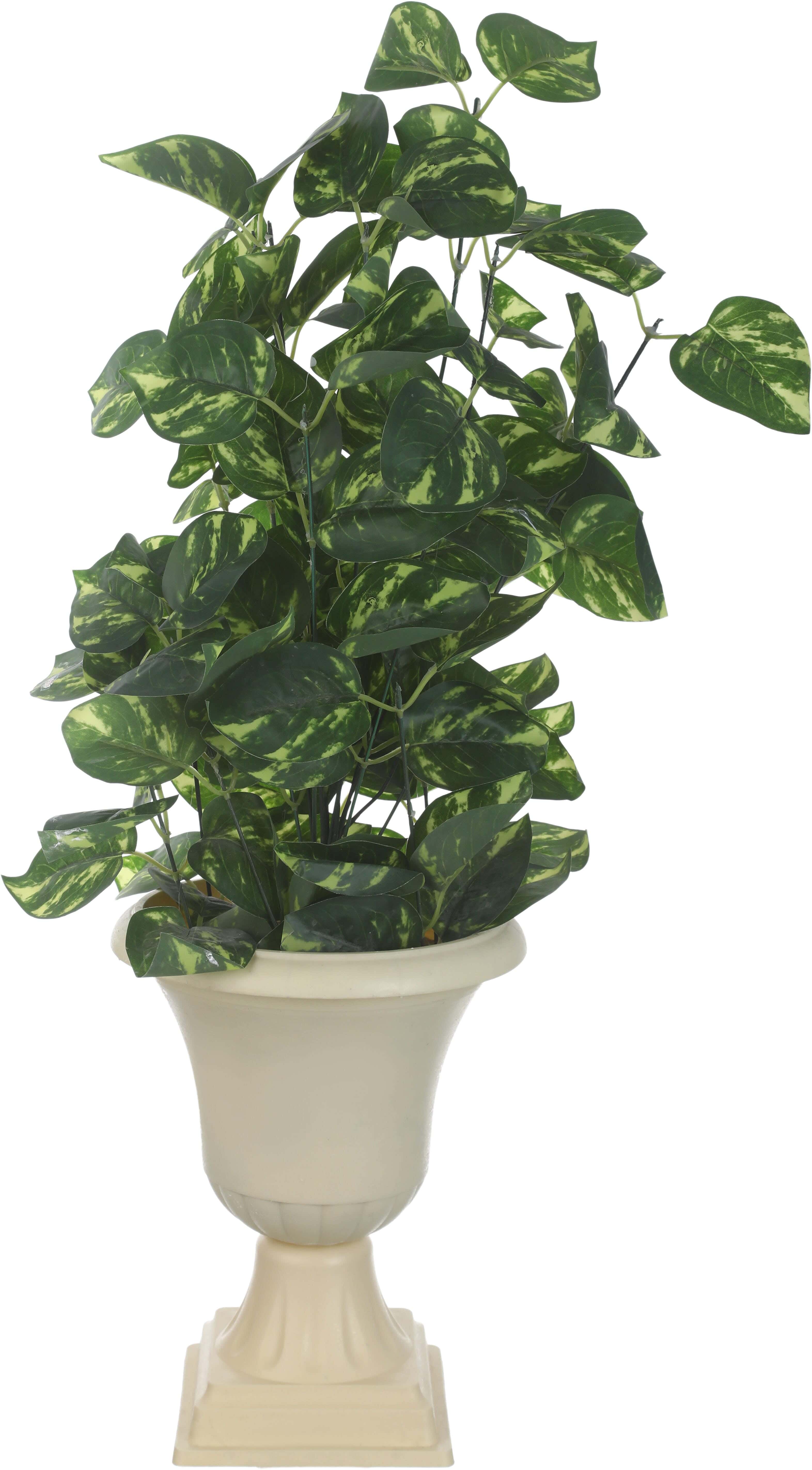 Plastic Vase Cup Shape, 20×20 Cm - Off White Green