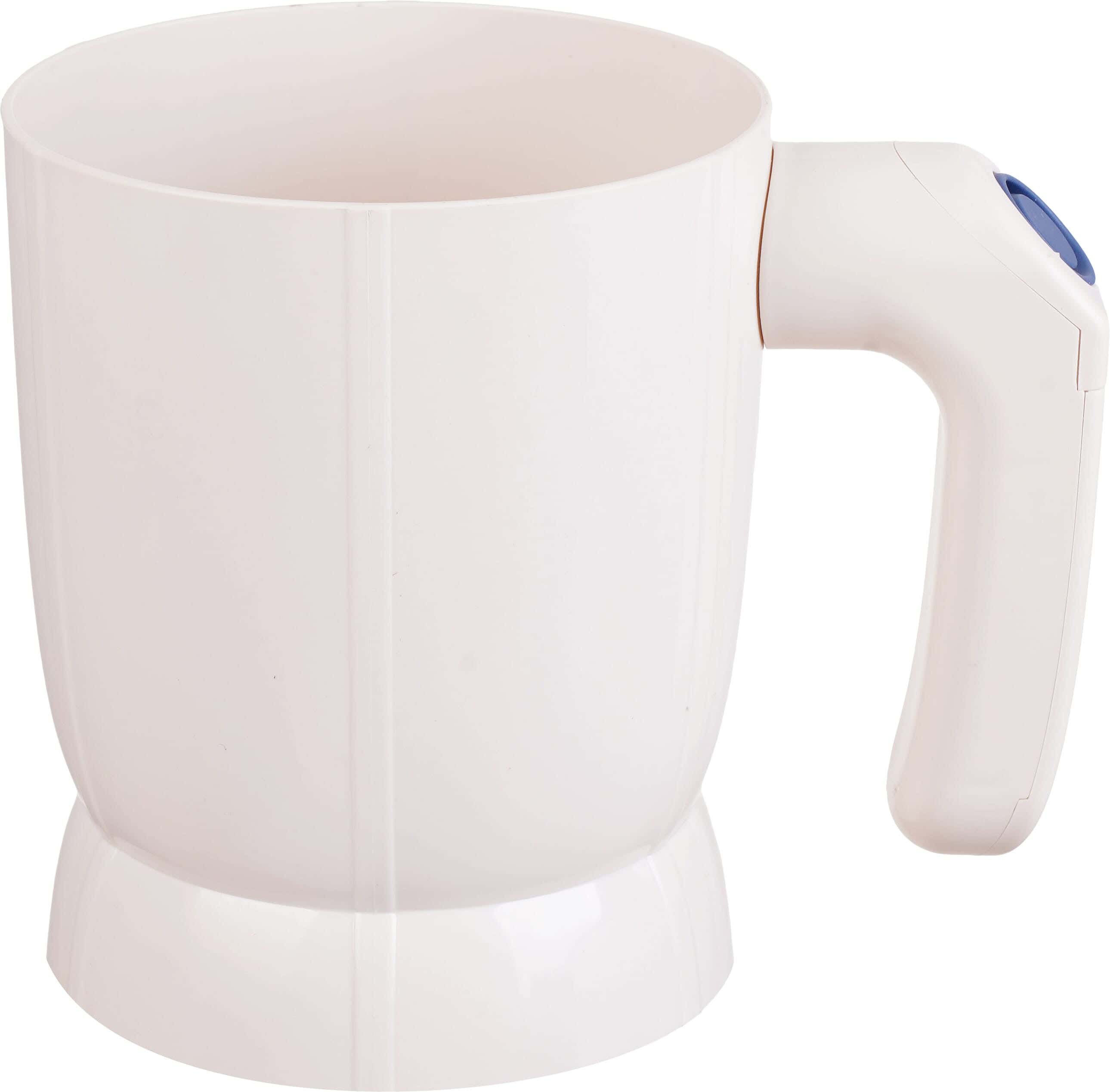Plastic B-2416 Flour Sifter with Battery and Stainless Steel Strainer, 1 Liter - Off White
