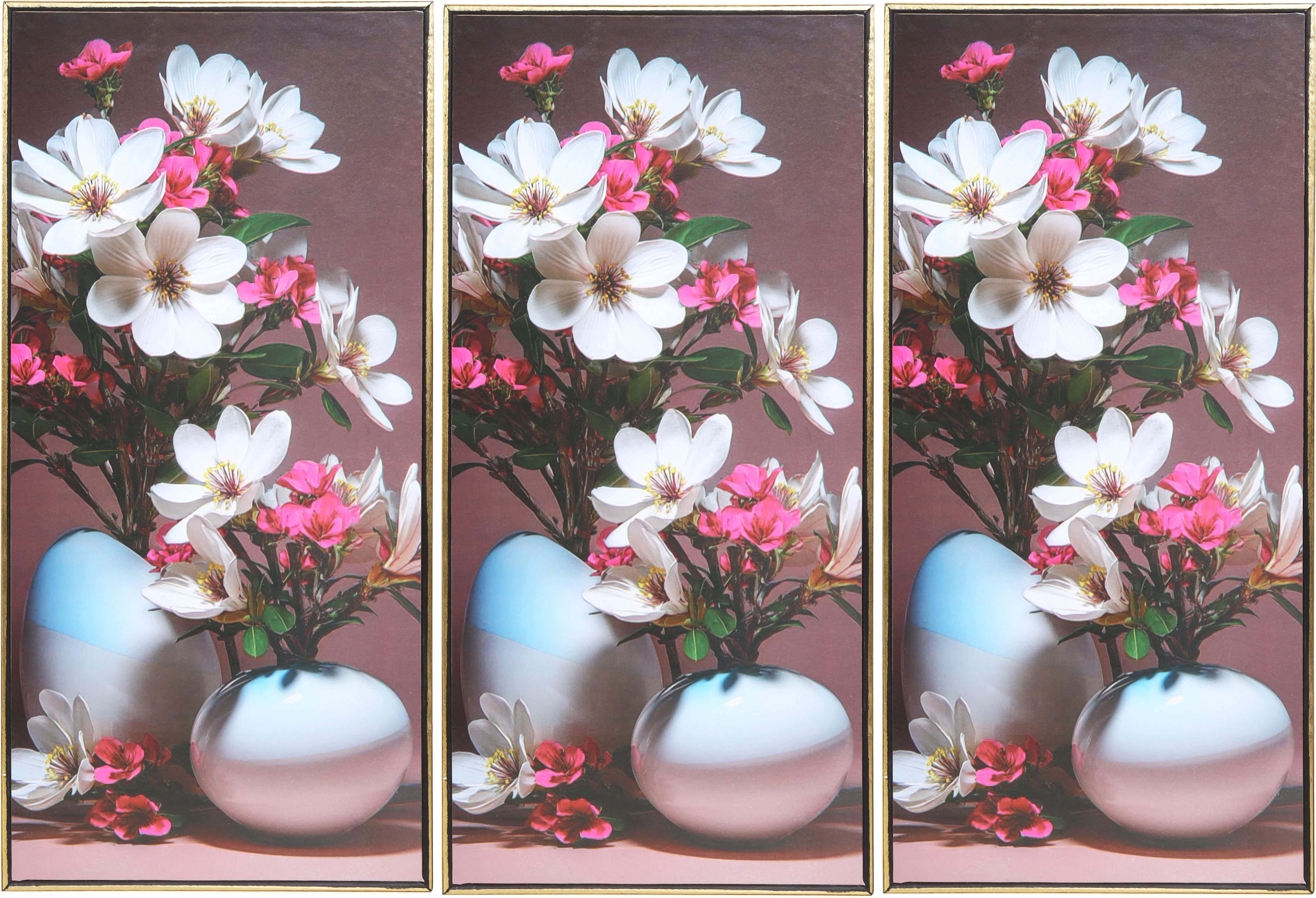 Wood Picture Frame, 3 Pieces, 90×60 cm - Multicolor