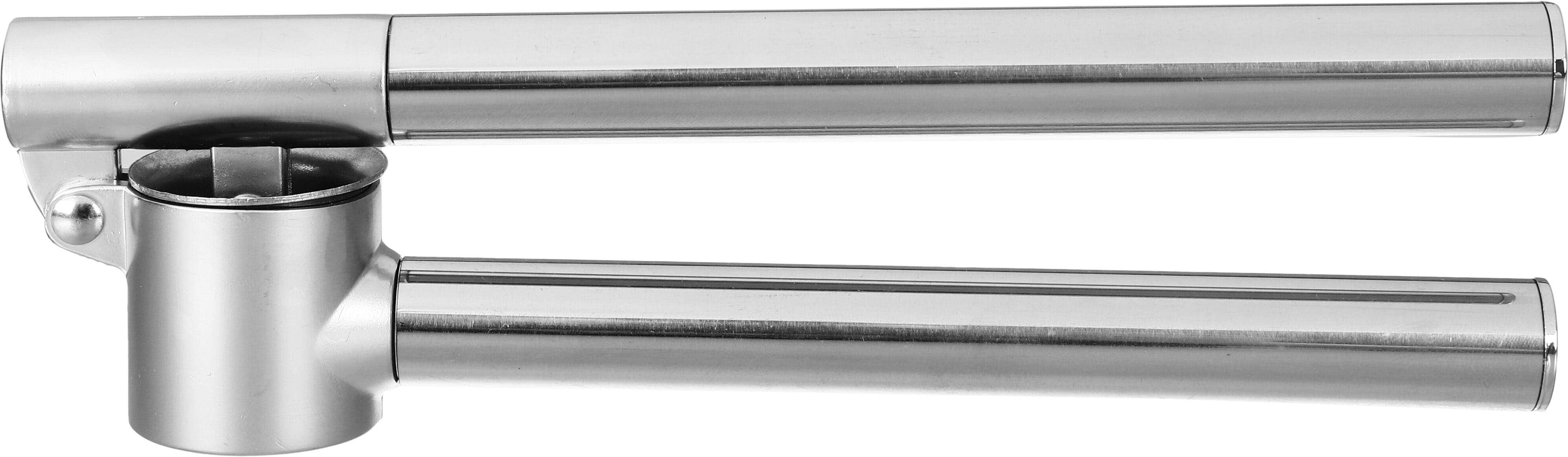 Stainless Steel Round Garlic Press, 18 cm - Silver