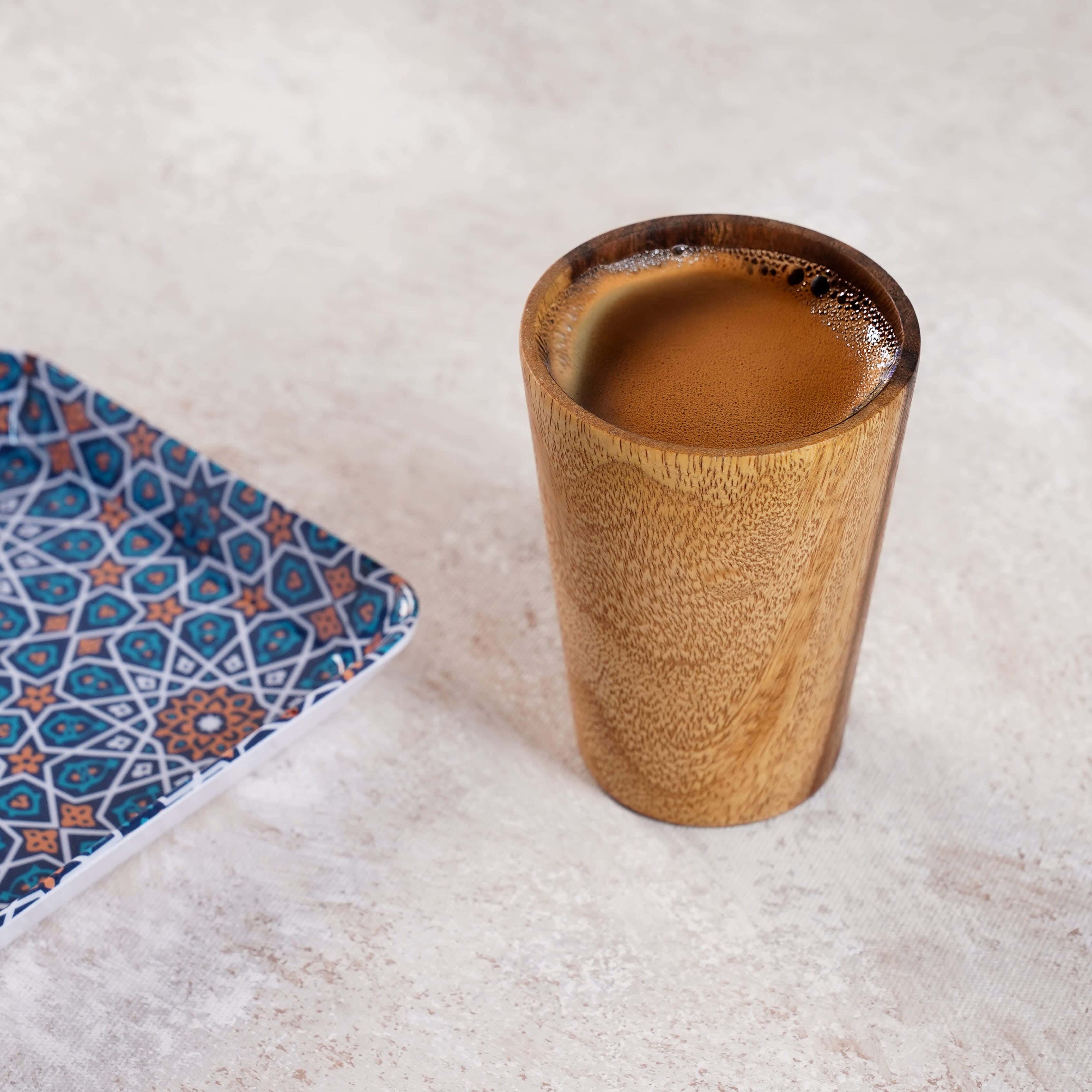 Rose Wood Asersus Tea Cup, 10×7 cm - Brown