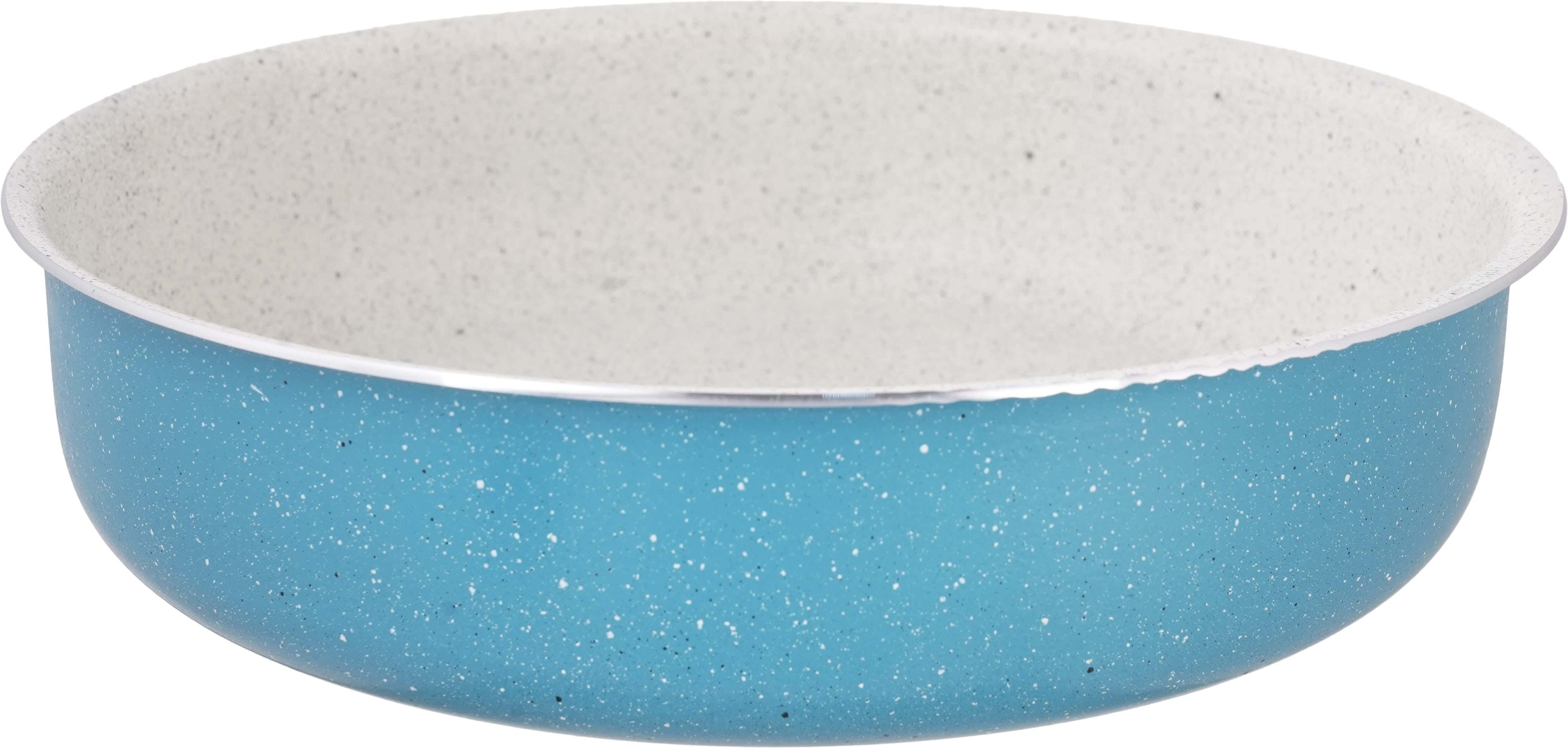 Abdeen Round Granite Oven Tray, 22 cm - Blue