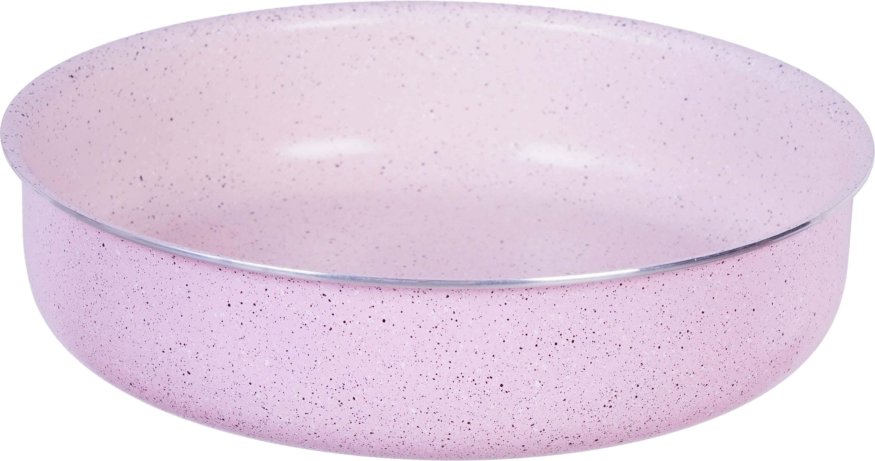 Abdeen Round Granite Oven Tray, 22 cm - Rose