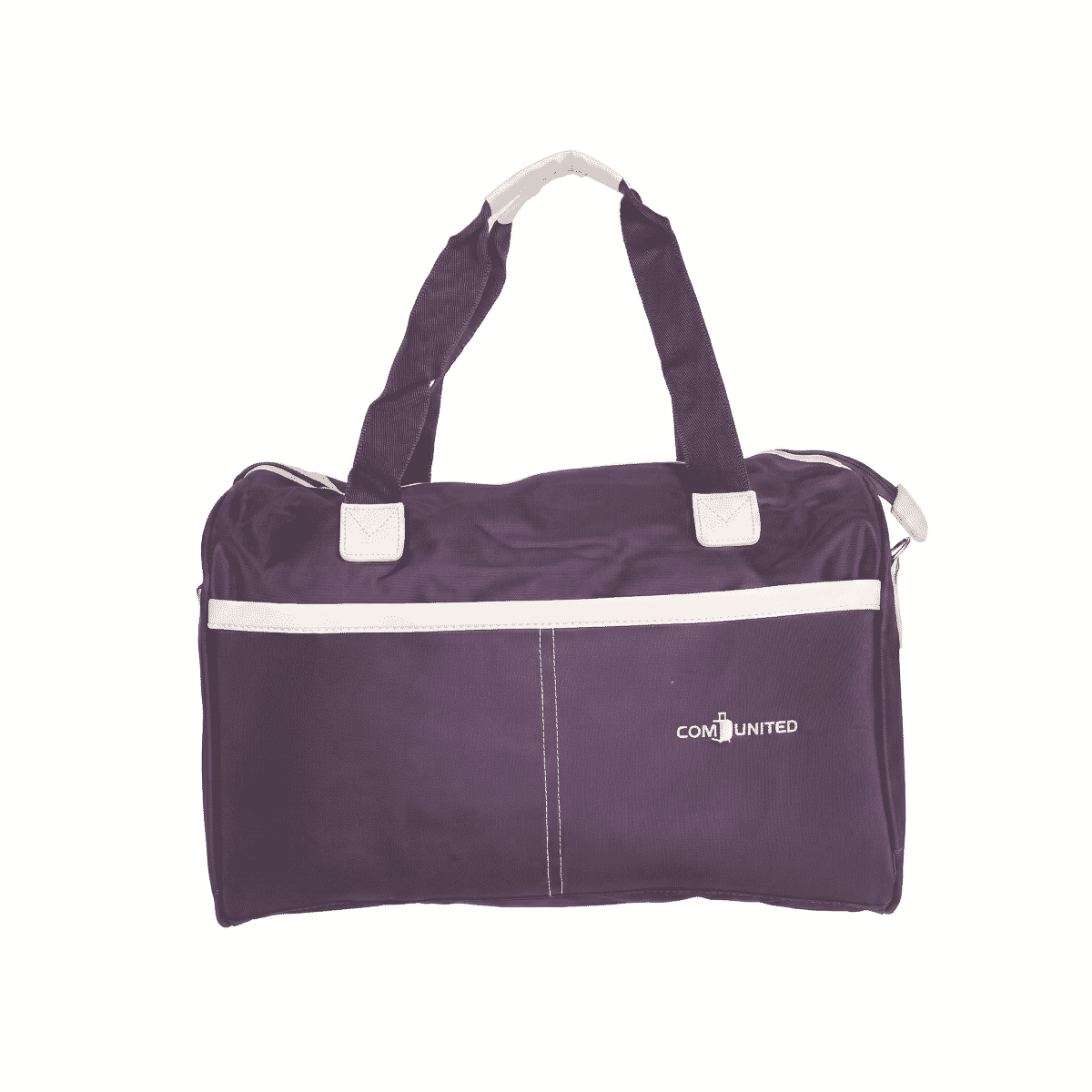 Sunata Satin Handbag For Men, 3 zippers, 27×40×21 cm - Purple Beige