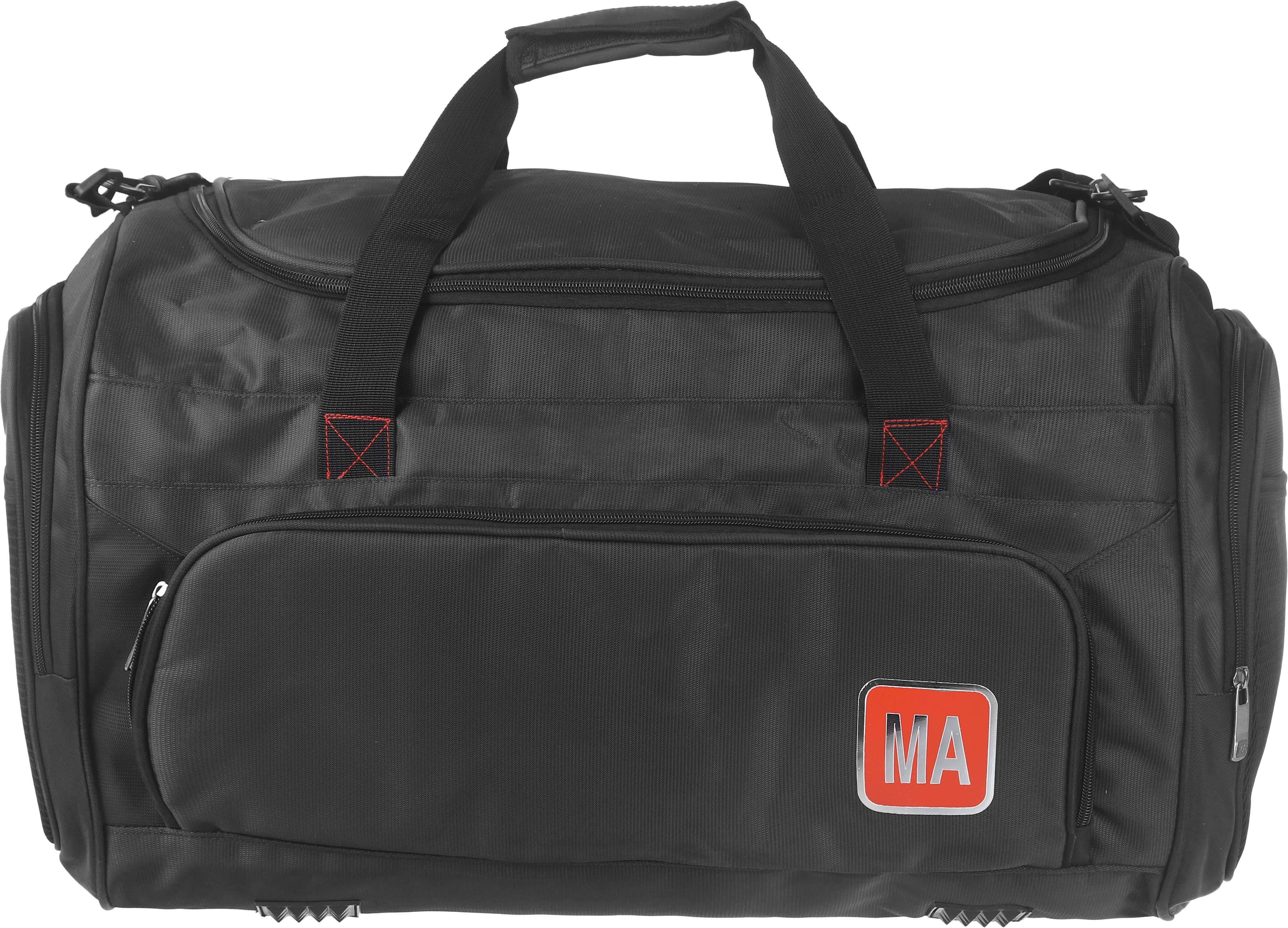 Fabric Handbag For Men, 33×52 cm, 4 Zippers - Black