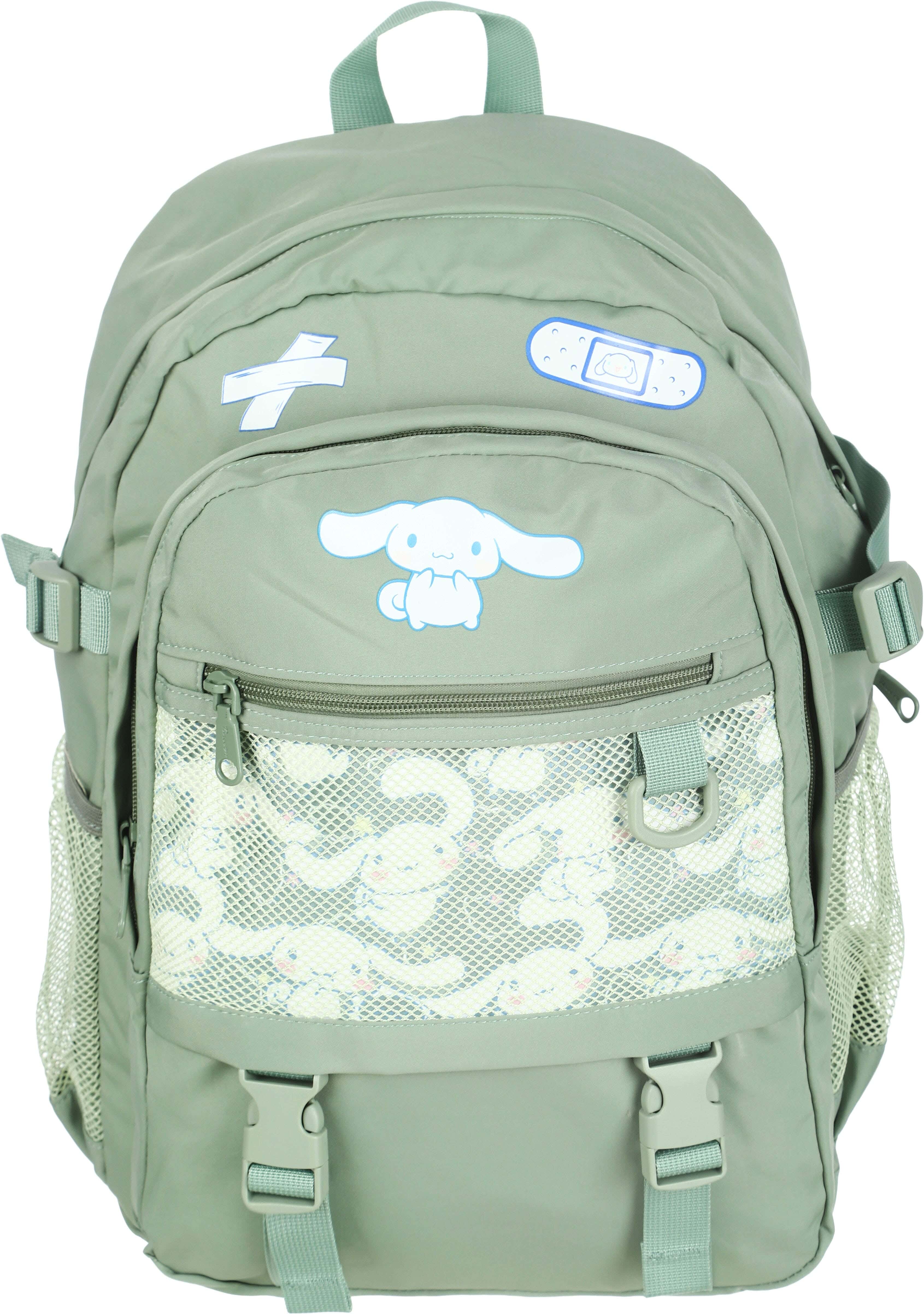 Three M Waterproof School Bag For Girls, 16 Inch, 3 Zippers - Olive White