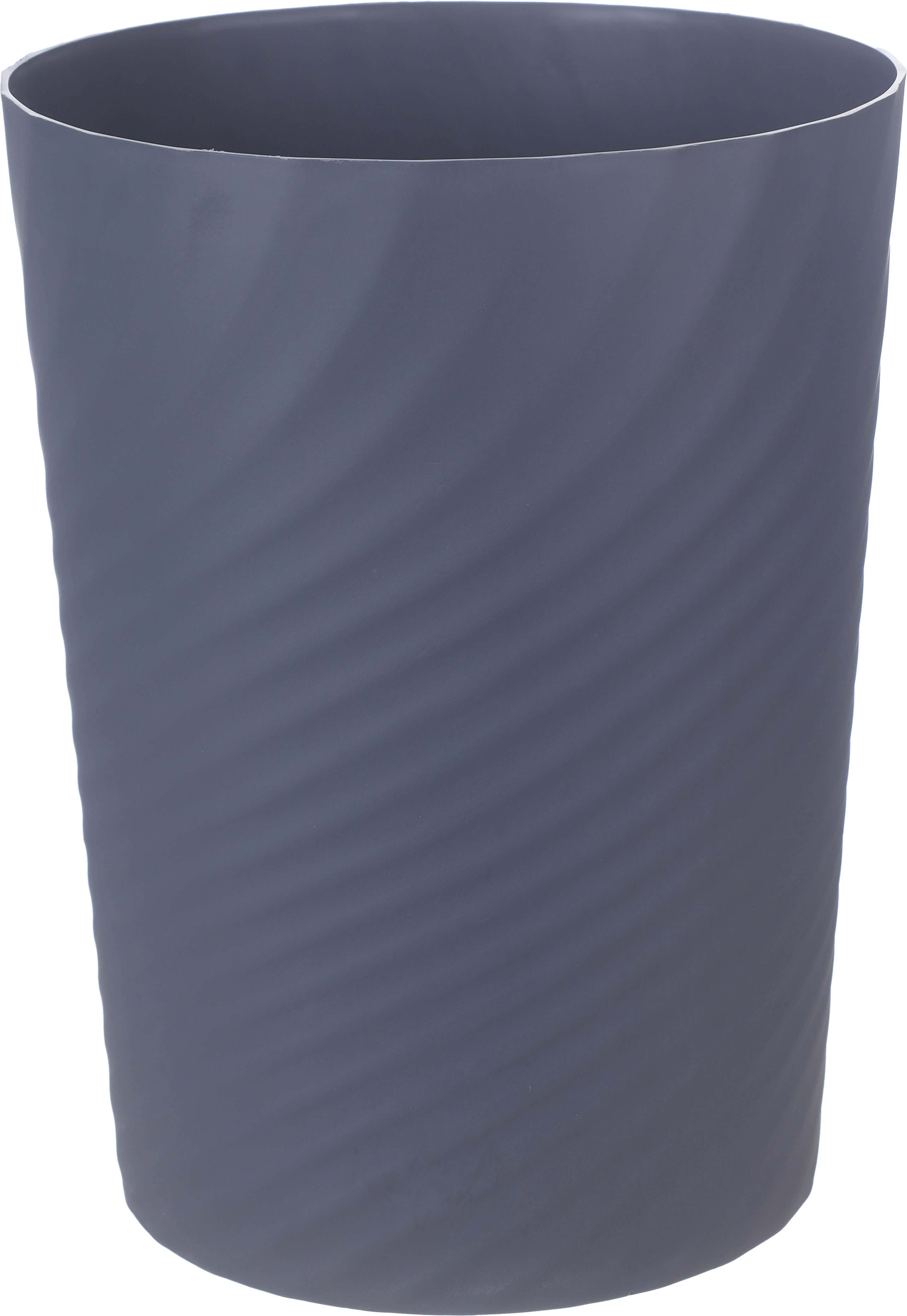 El Watanya Plastic Trash Bin, 22.5×30 cm - Dark Grey