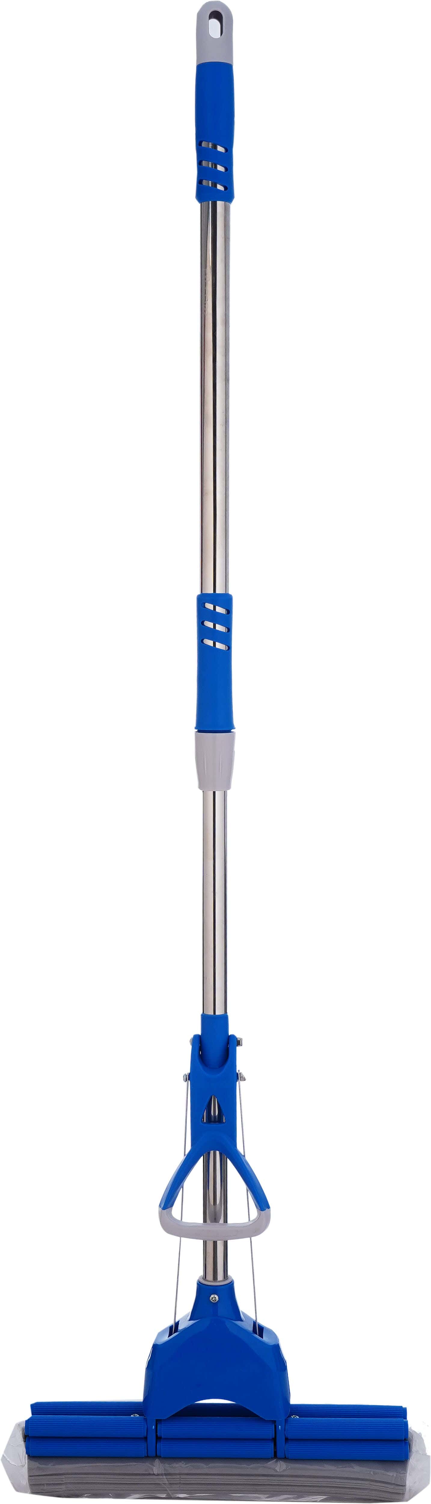 Kleaner Plastic Floor and Wall Wiper, Metal Handle, 113×33 cm - Blue Grey