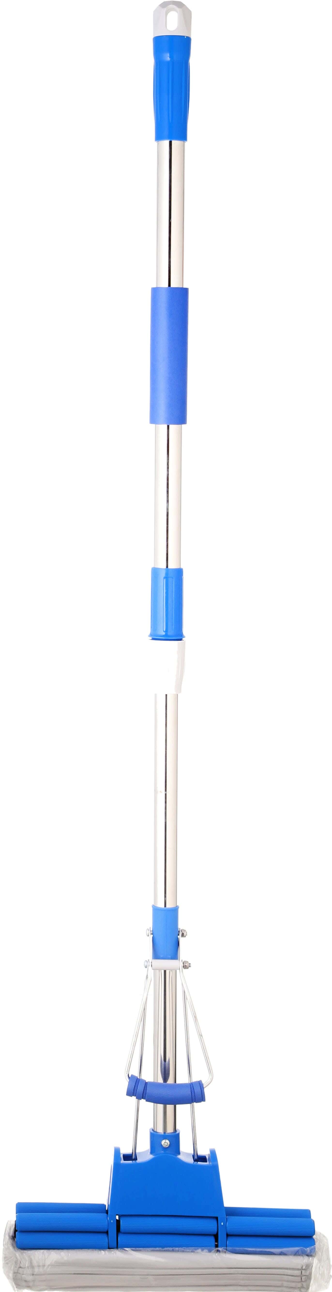 Kleaner Plastic Squeezer with Metal Handle and Silicone Handle Cleaner, 27×113 cm - Blue Grey