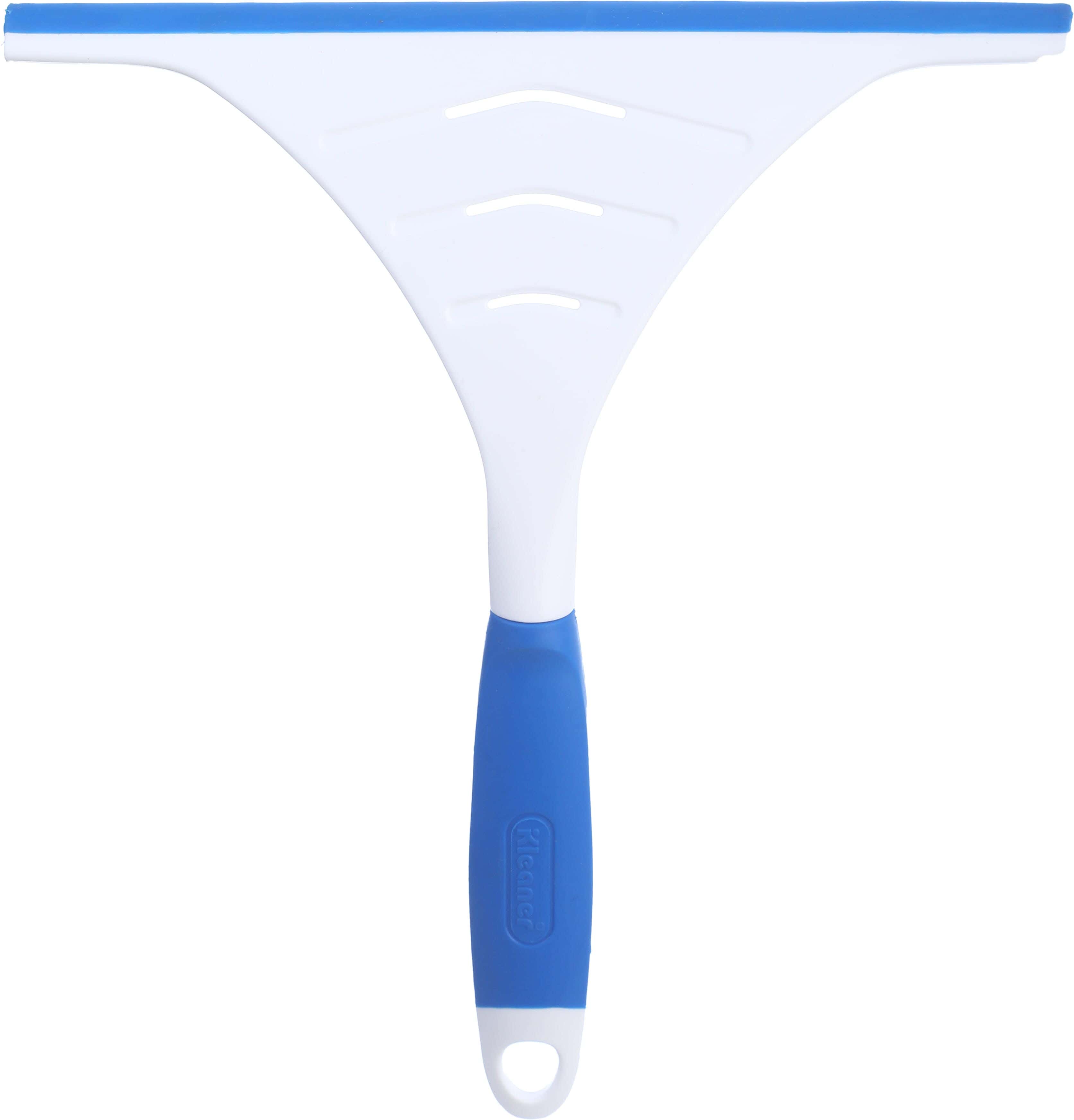Kleaner Plastic Glass Wiper, Silicone Handle, 24 cm - White Blue