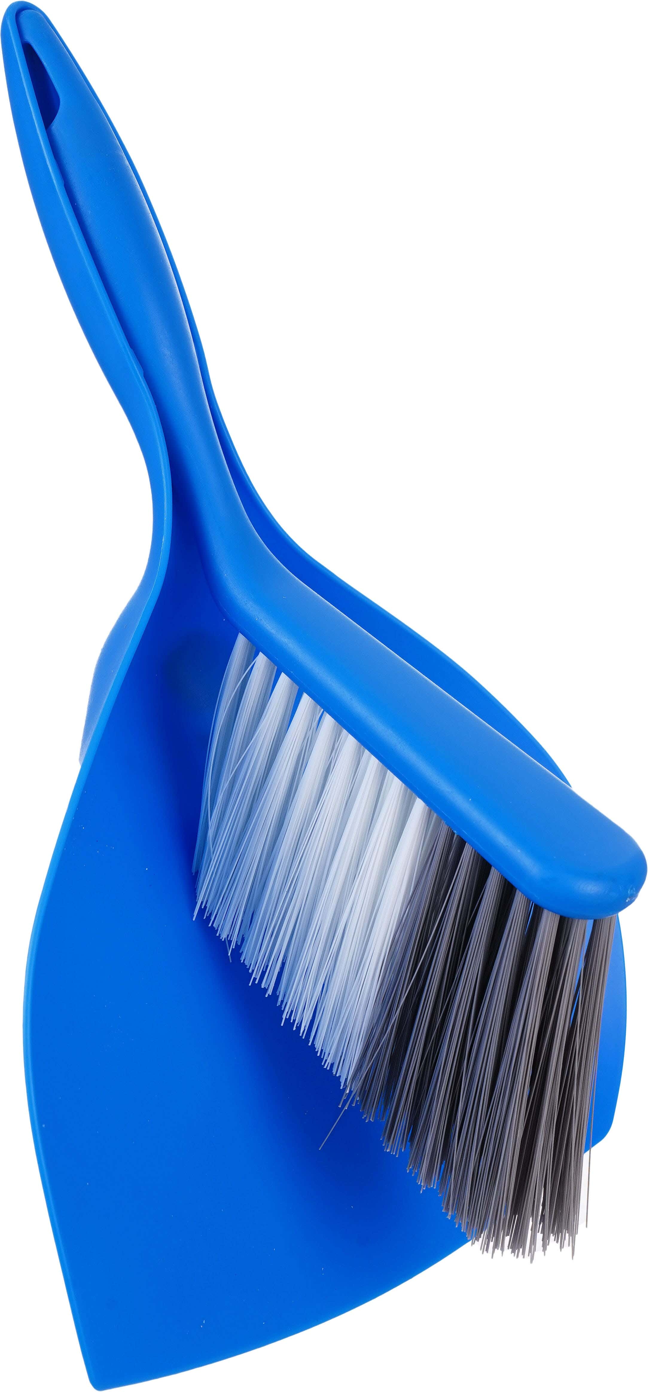 Kleaner Plastic Dustpan Brush, 19 cm - Blue