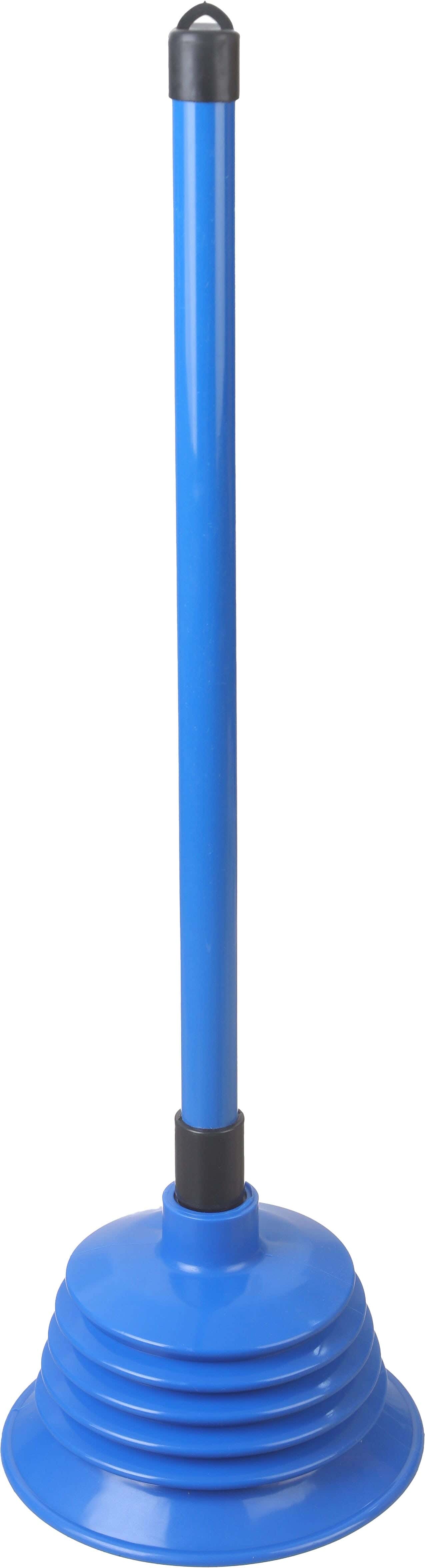 Kleaner Rubber Plunger with Metal Handle, 15×49 cm - Blue Grey