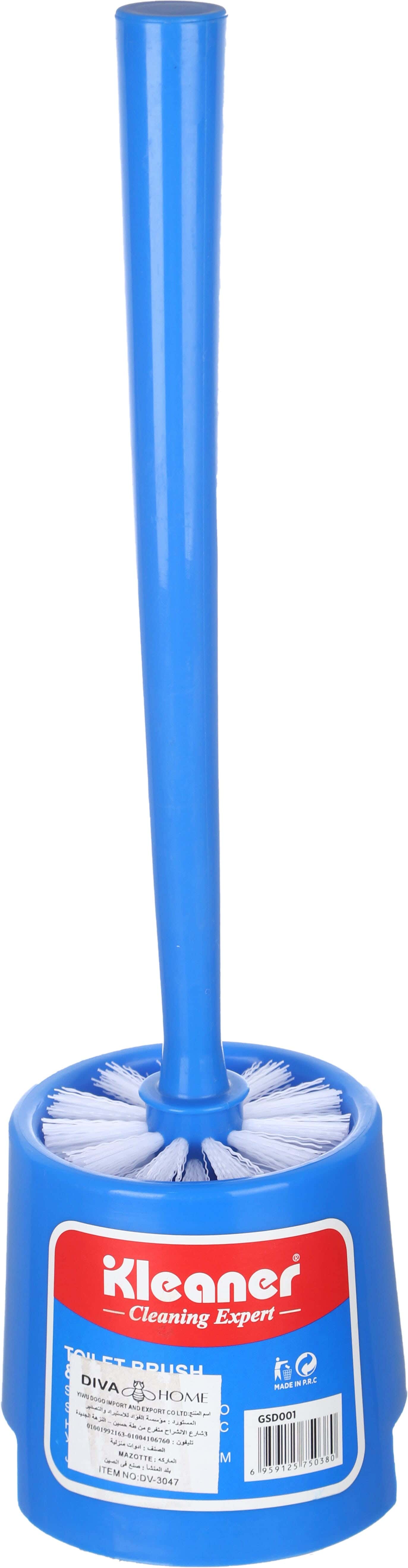 Kleaner Plastic Toilet Brush with Base, 37 cm - Blue