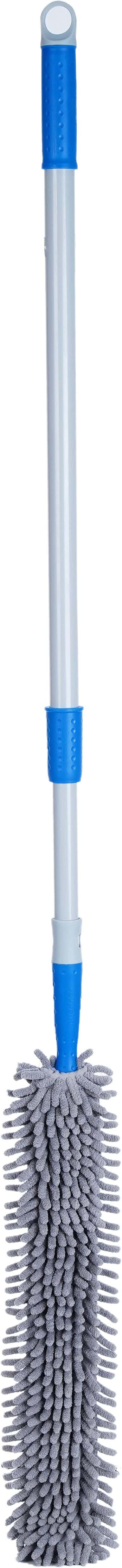Kleaner Microfiber Cleaning Brush, Metal Handle, 120 cm - Grey Blue