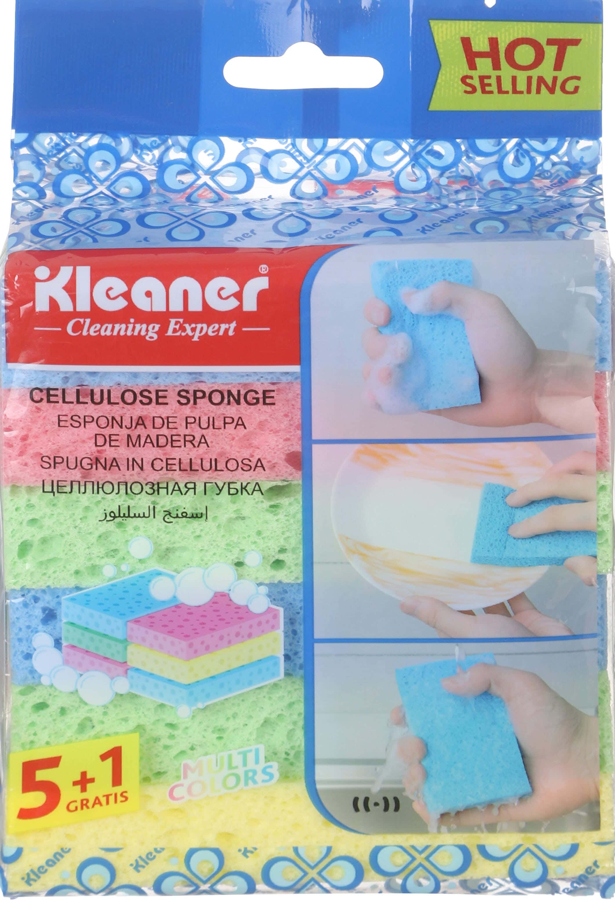 Kleaner Sponge Set, 6 Pieces, 2×7×11 cm - Multicolor