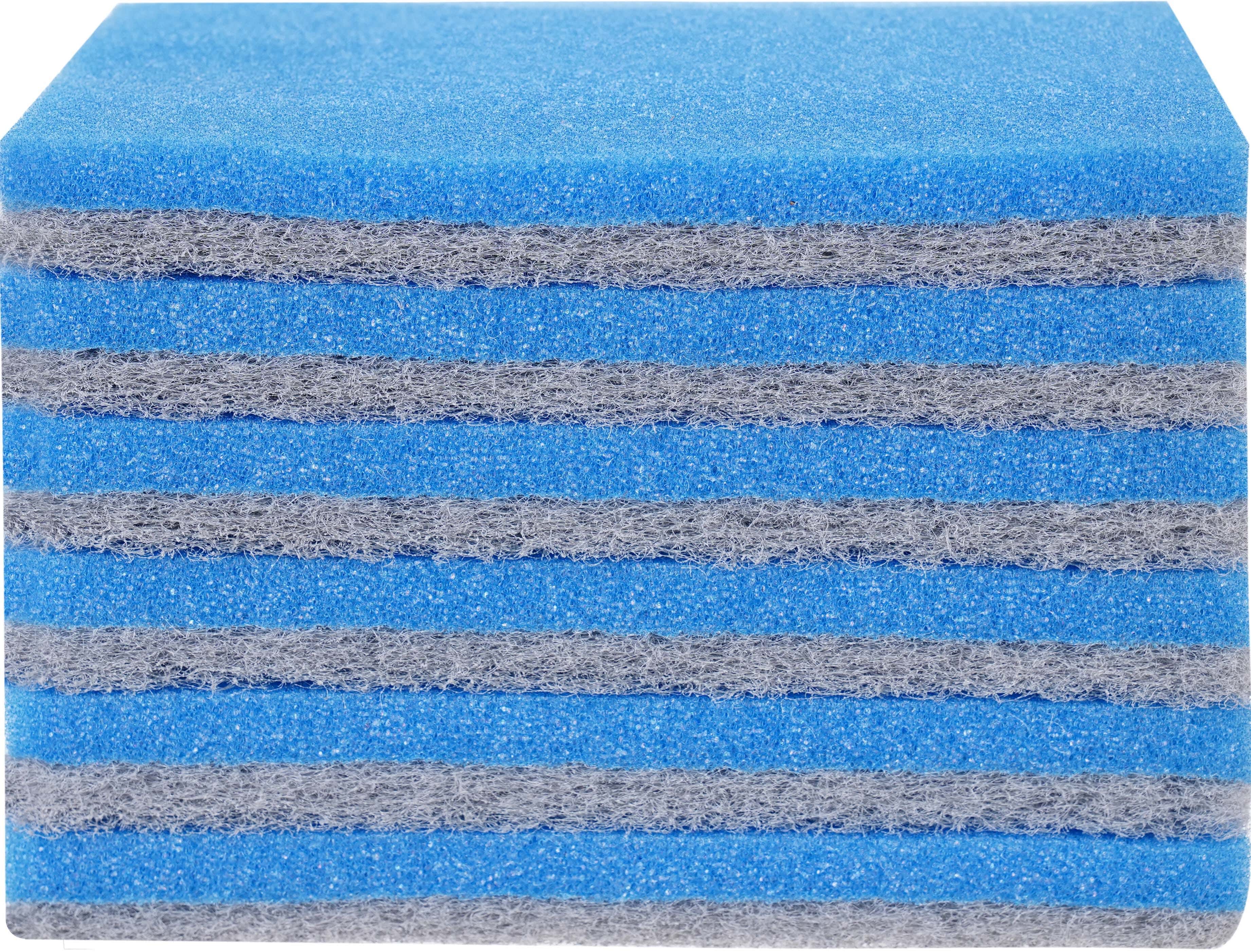 Kleaner Sponge Cleaning Sponge Set, 6 Pieces, 9×13×1.5 cm - Blue Grey