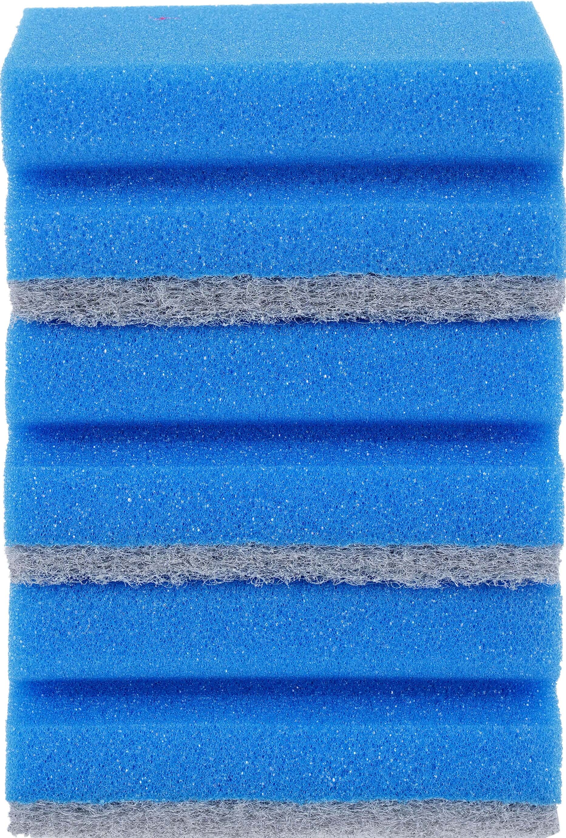 Kleaner Dishwashing Sponge Set, 3 Pieces, 9.5×7×4.5 cm - Blue Grey