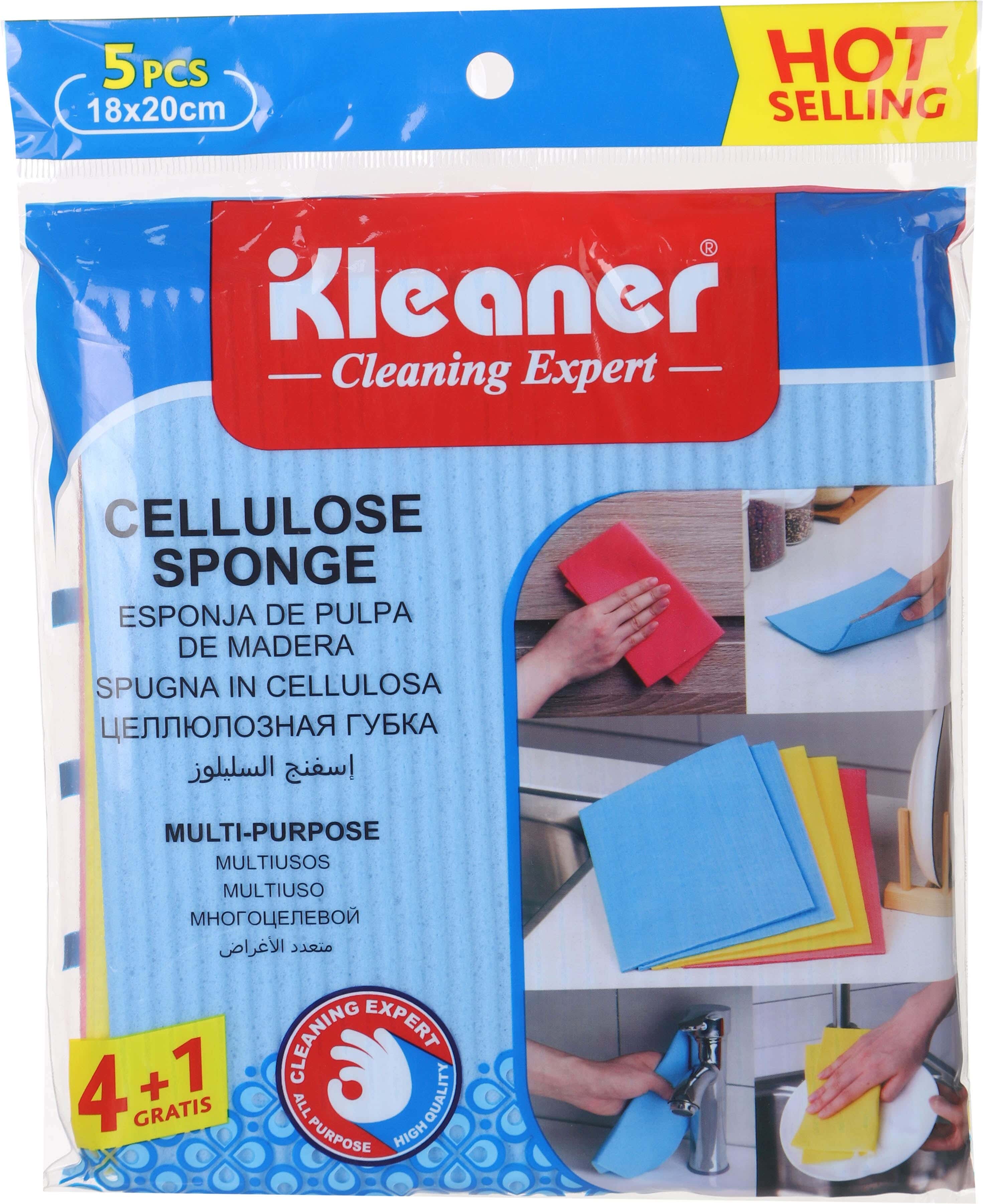 Kleaner Sponge Cloth Set, 5 Pieces, 18×20 cm - Multicolor