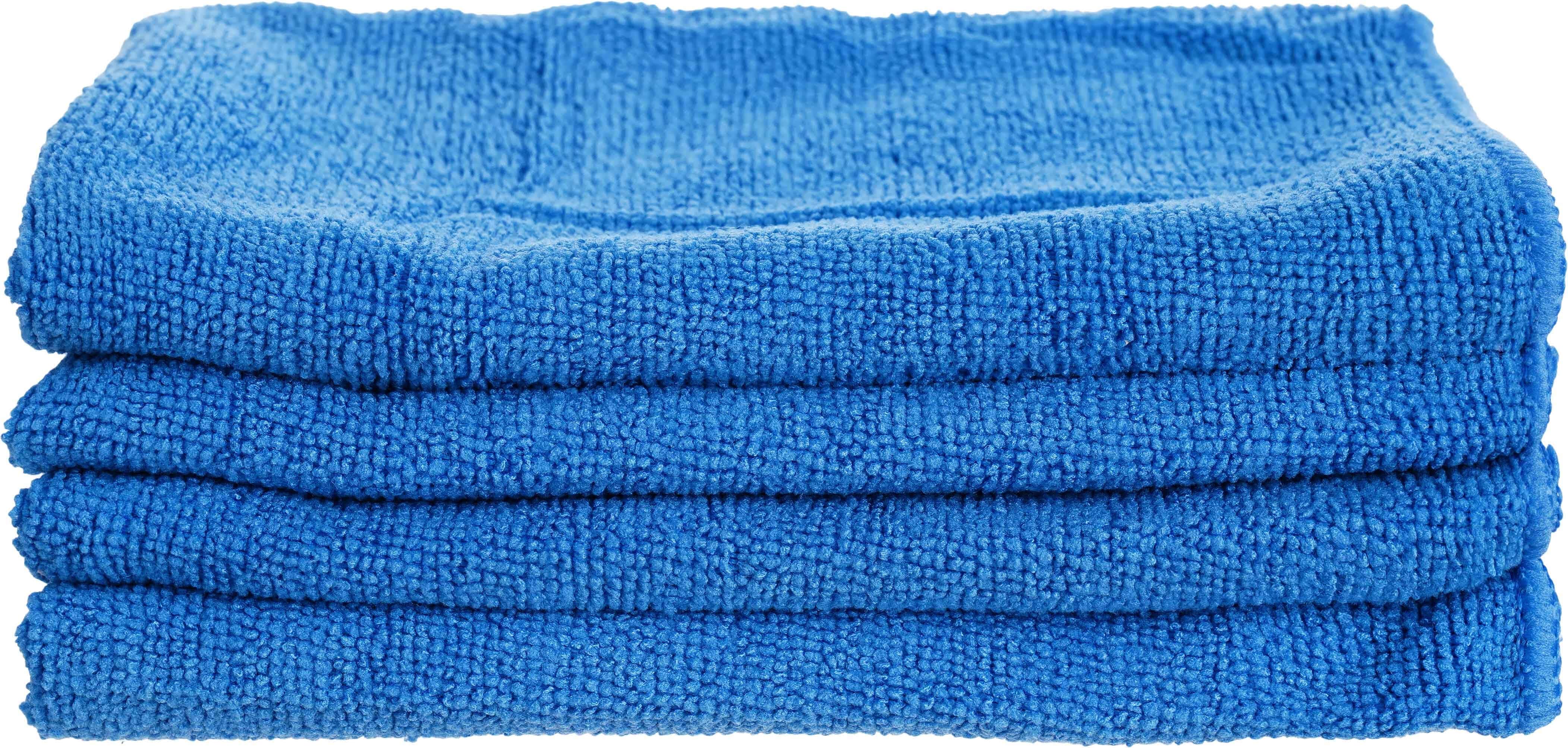 Kleaner Microfiber Cloth Set, 4 Pieces, 40×40 cm - Blue