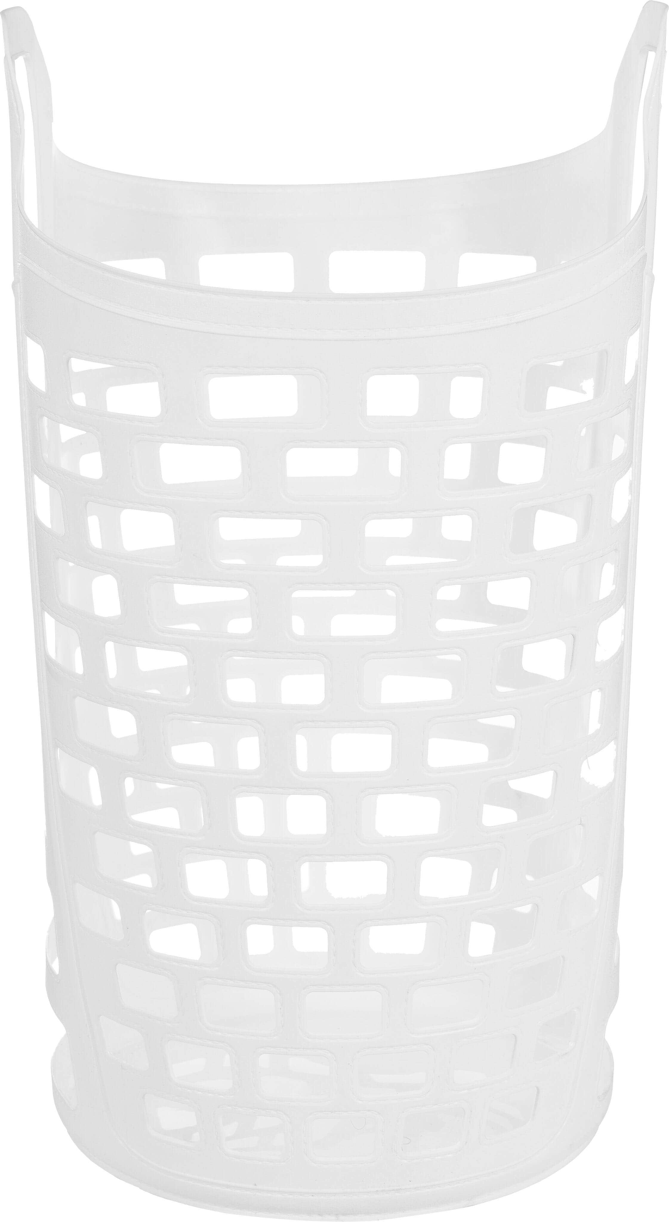 Plastic Foldable Laundry Basket, 64×45 cm - White