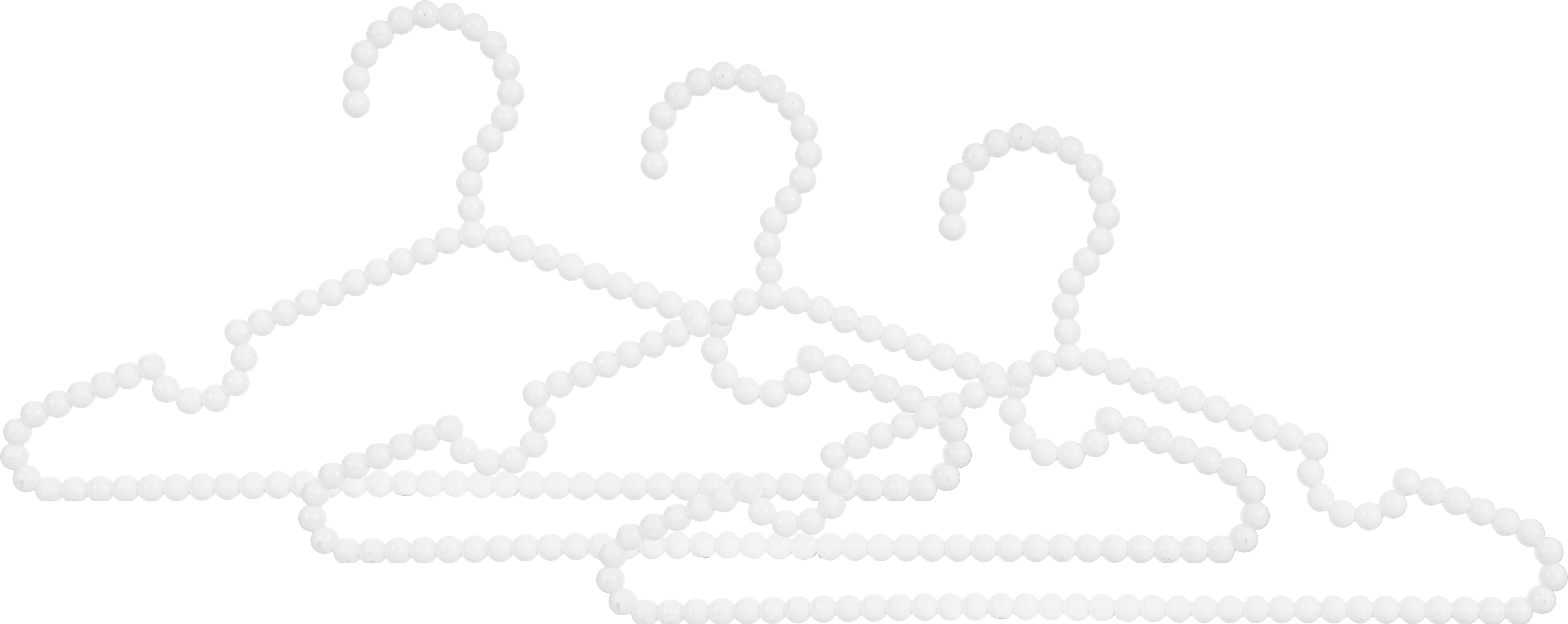 Plastic Clothes Hanger Set, 3 Pieces, 40 cm - White