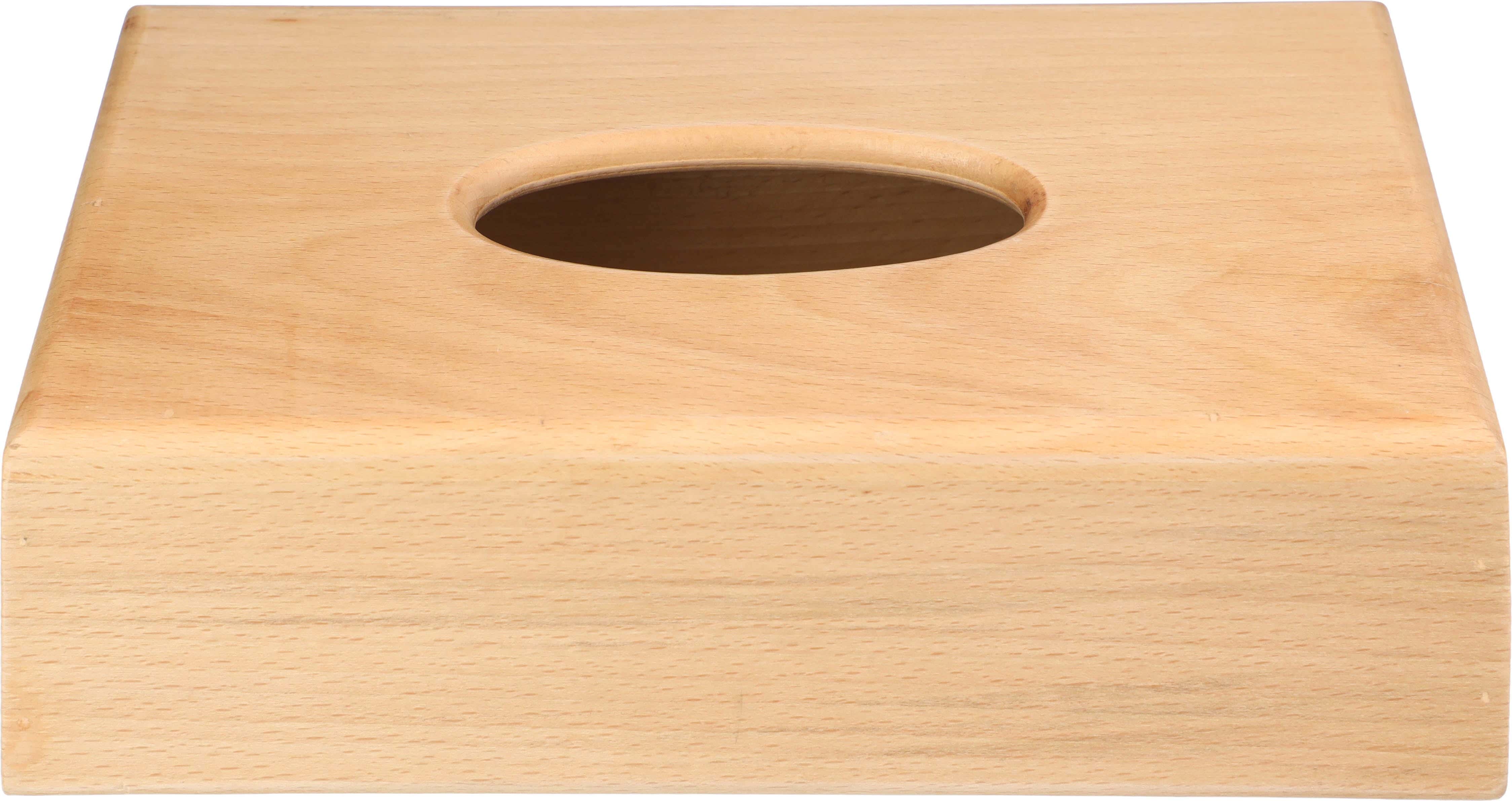 Beech Wood Tissue Box, 26×14×8 cm - Wooden