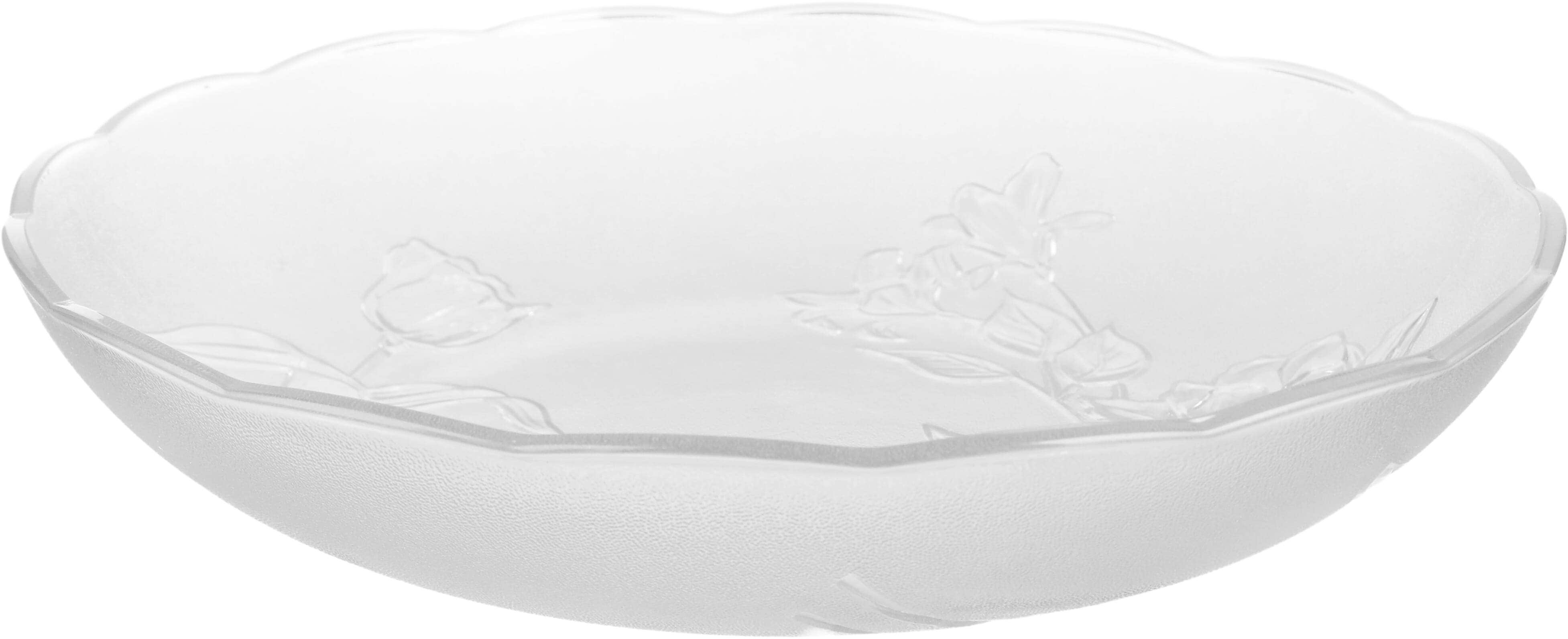 Max Glass Round Fruit Plate, 30 cm - Clear