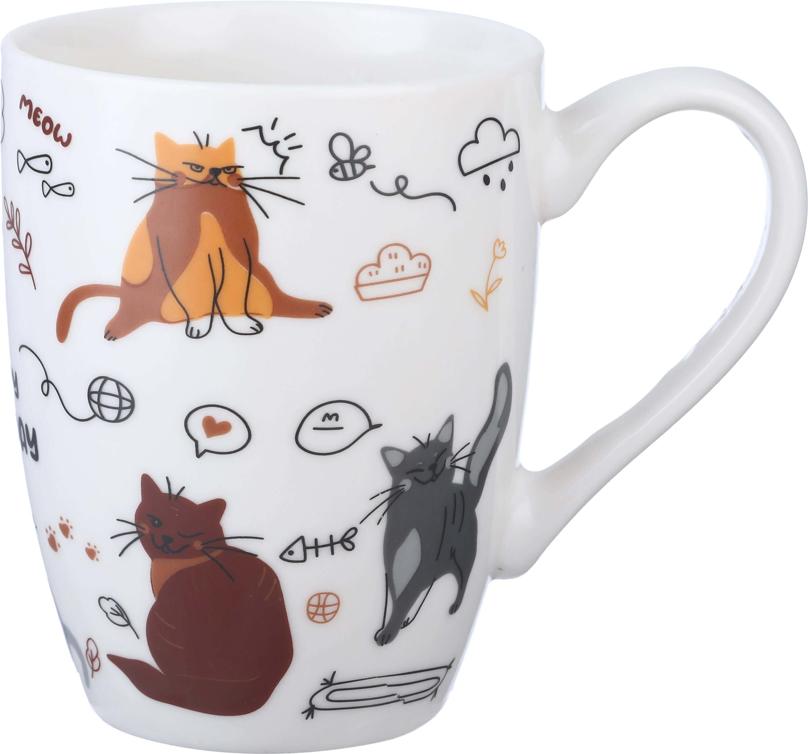 Group Tiger Round Porcelain Mug, 350 ml - Multicolor