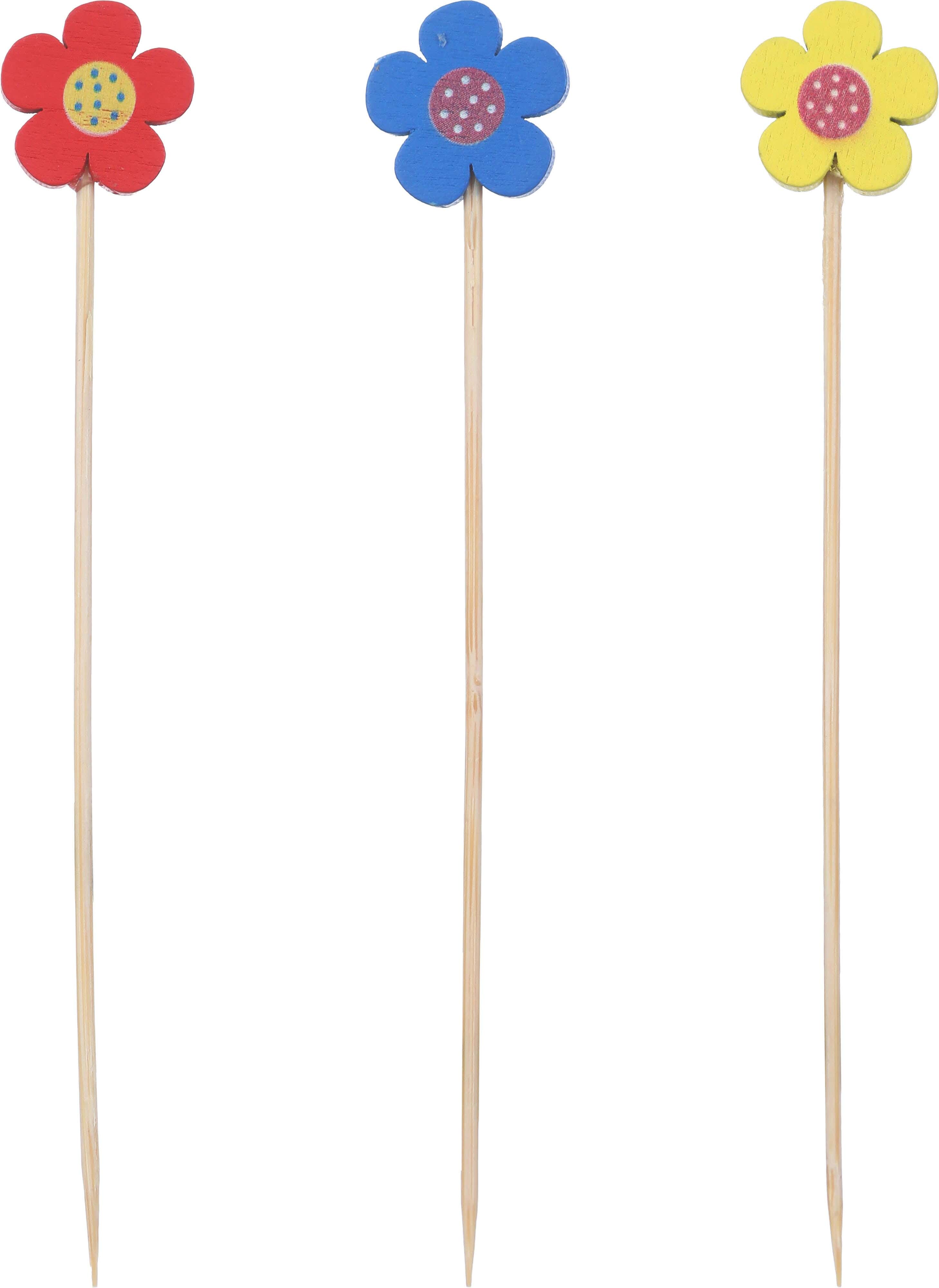 Wooden Dumpling Fork Set, 25 Pieces, 12 cm - Multicolor