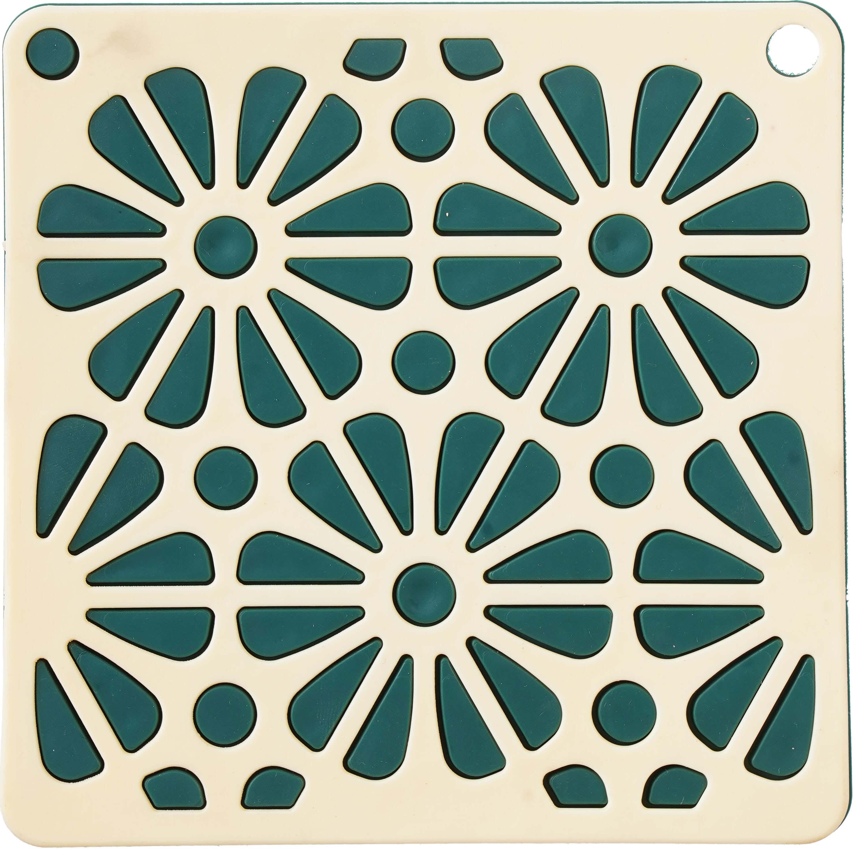 Silicone Thermal Coaster, 2 Pieces 2x1, 14 cm - Yellow Green