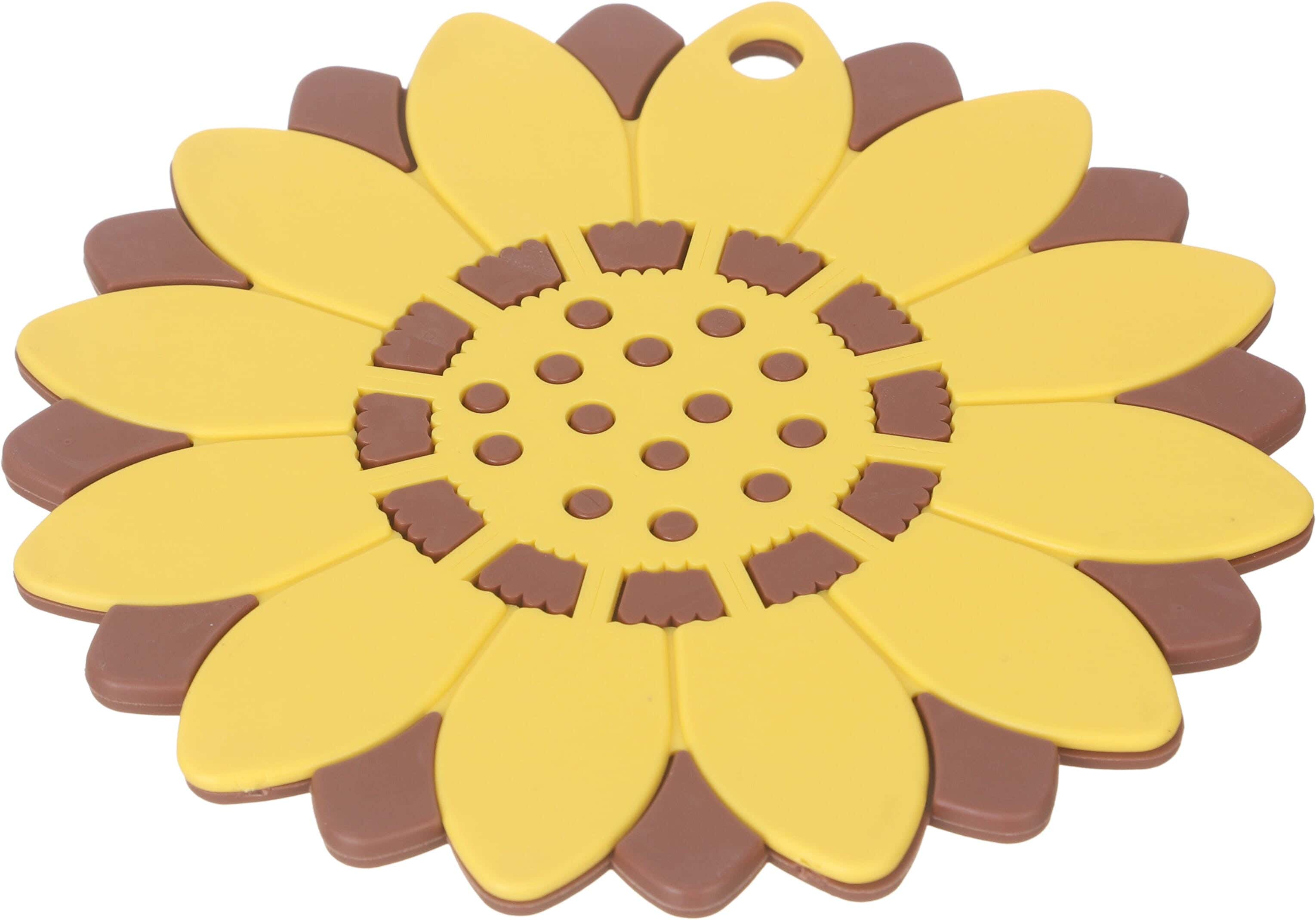 Group Tiger Thermal Silicone Coaster, 15 cm - Yellow Brown
