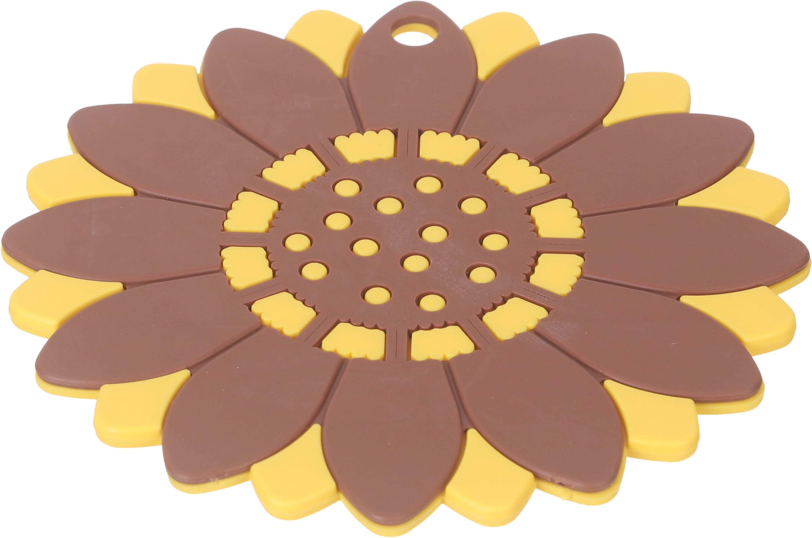Group Tiger Thermal Silicone Coaster, 15 cm - Yellow Brown
