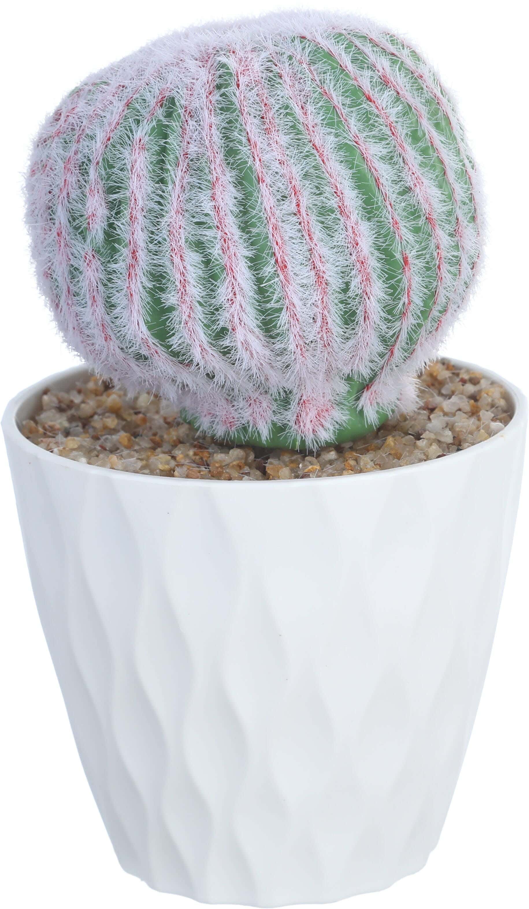 Plastic Cactus Vase, 15 cm - Red Green