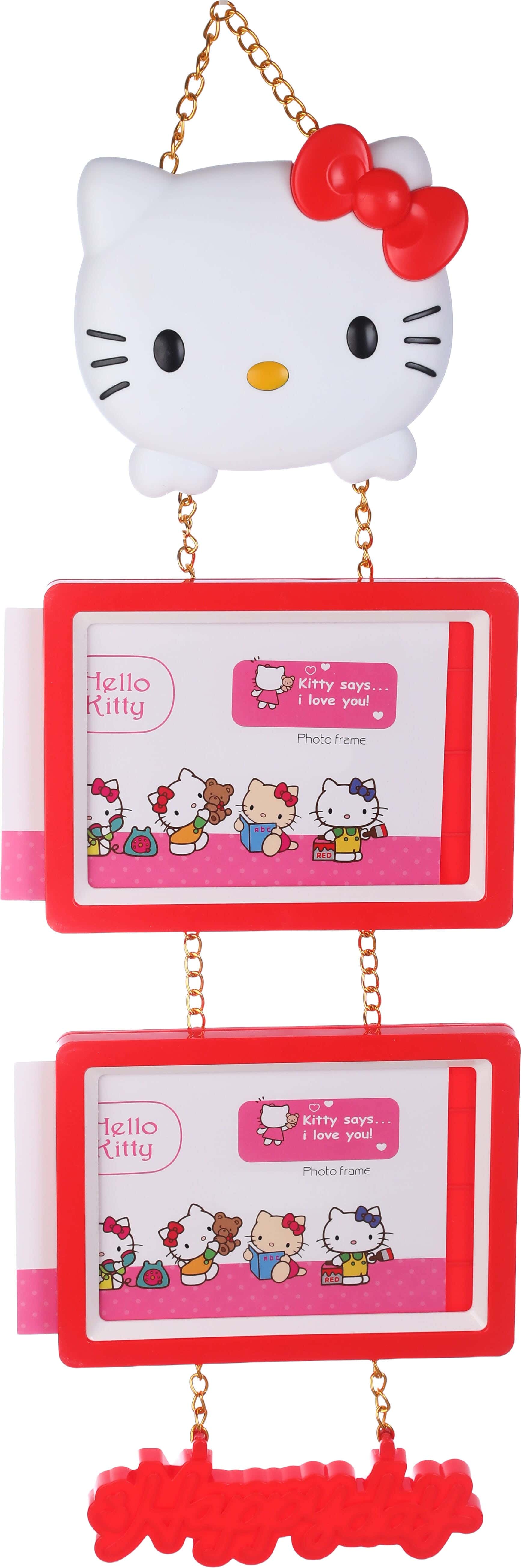 Plastic Photo Frame Pendant, 2 Pieces, 60 cm - Red White