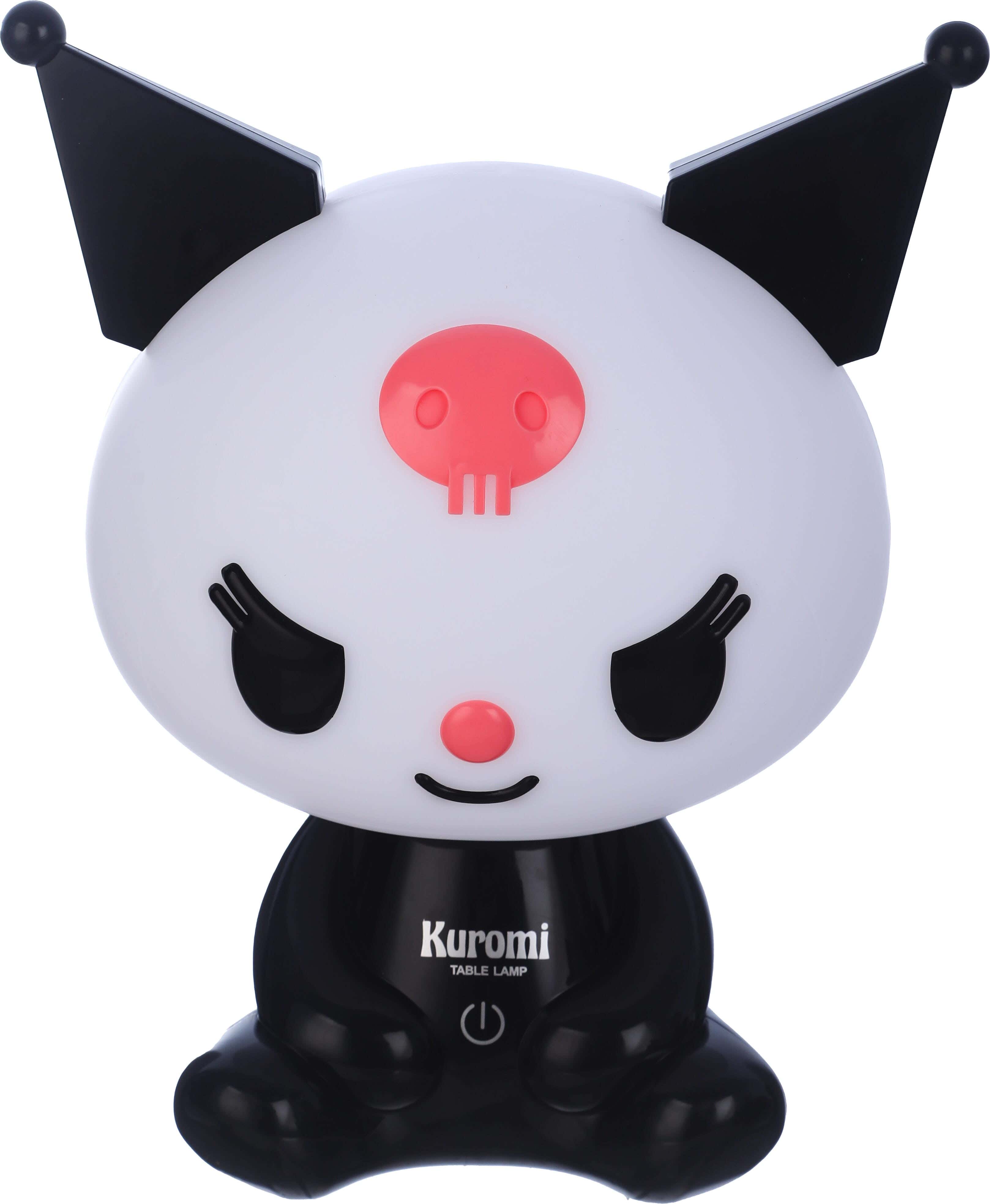 Plastic Bear Shaped Lamp, 18 cm, with USB Charging Cable – White Black