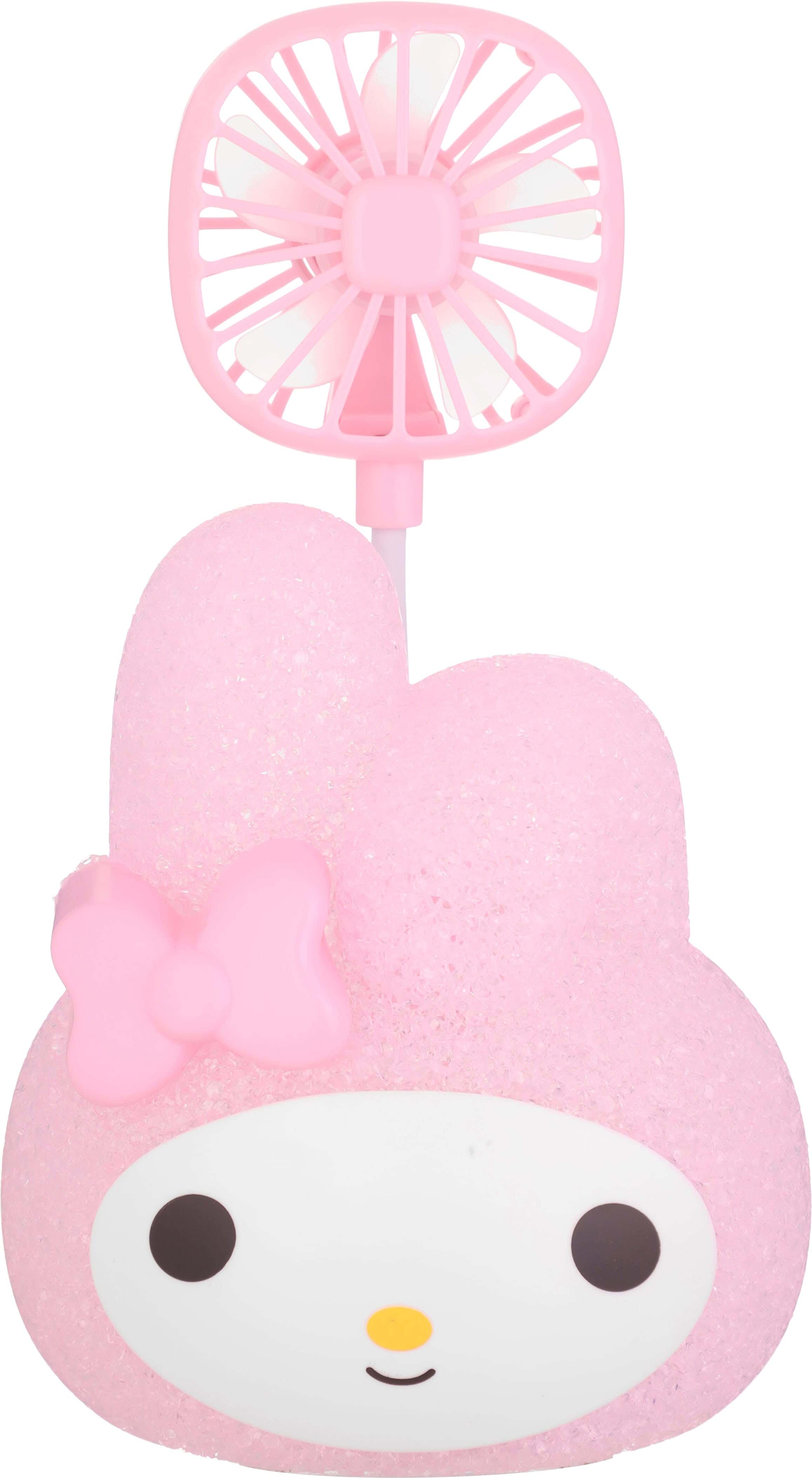 Plastic Desk Lamp With Fan, Kitty Shape, 25 cm, USB - Rose White