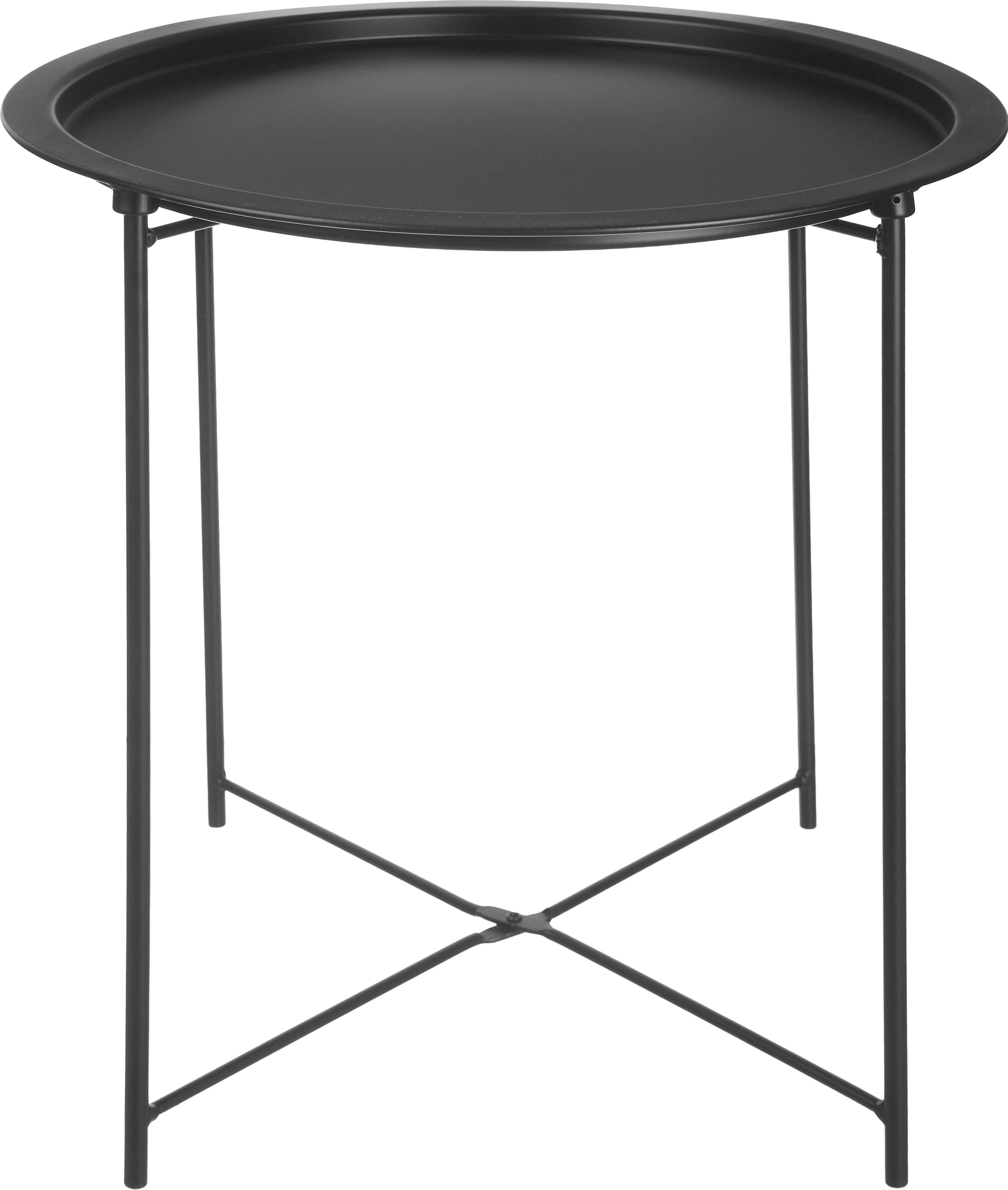 Metal Round Side Table With Separate Base, 50x47 cm