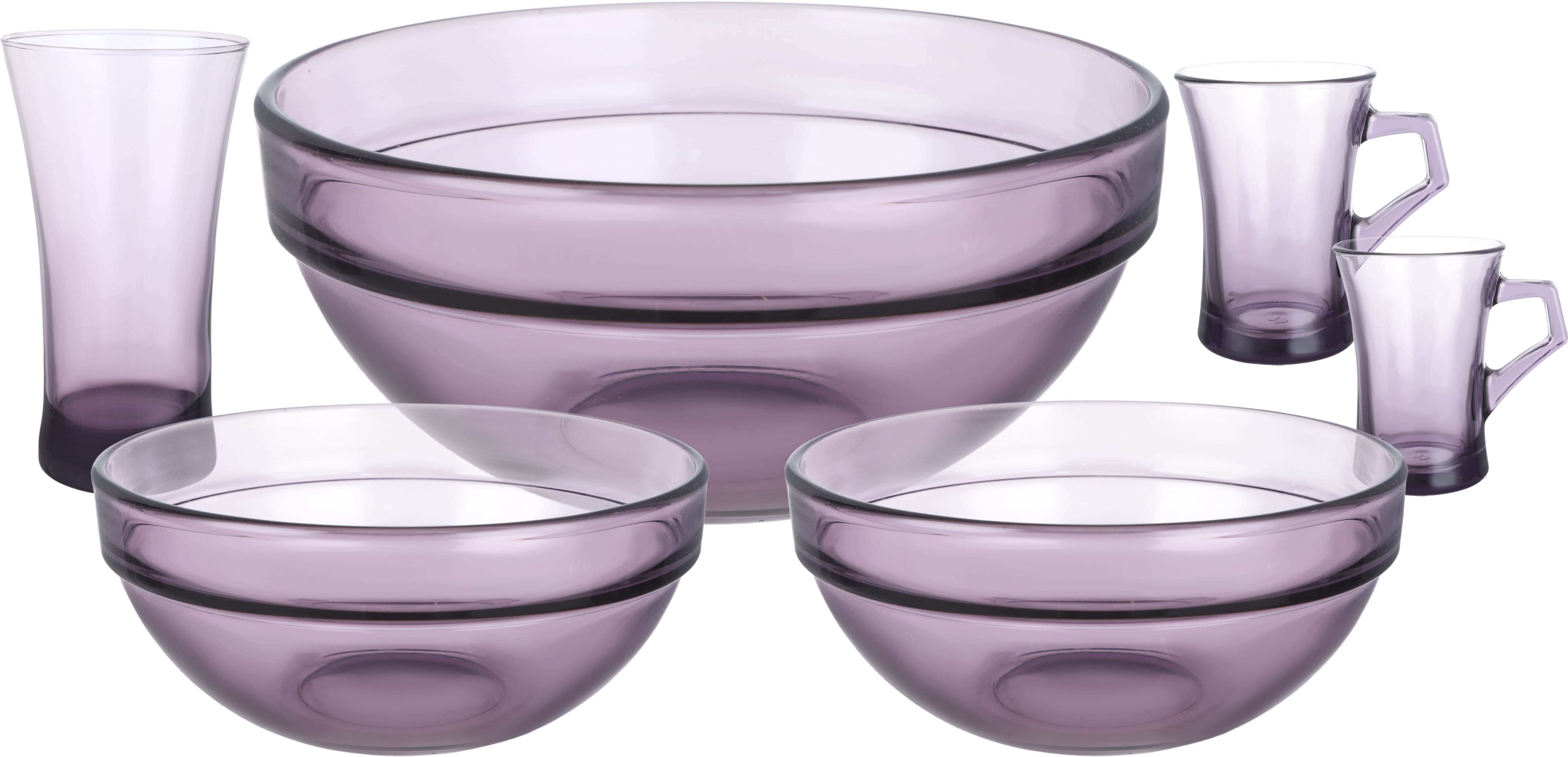 Pasabahce Glass Set, 21 Pieces - Purple