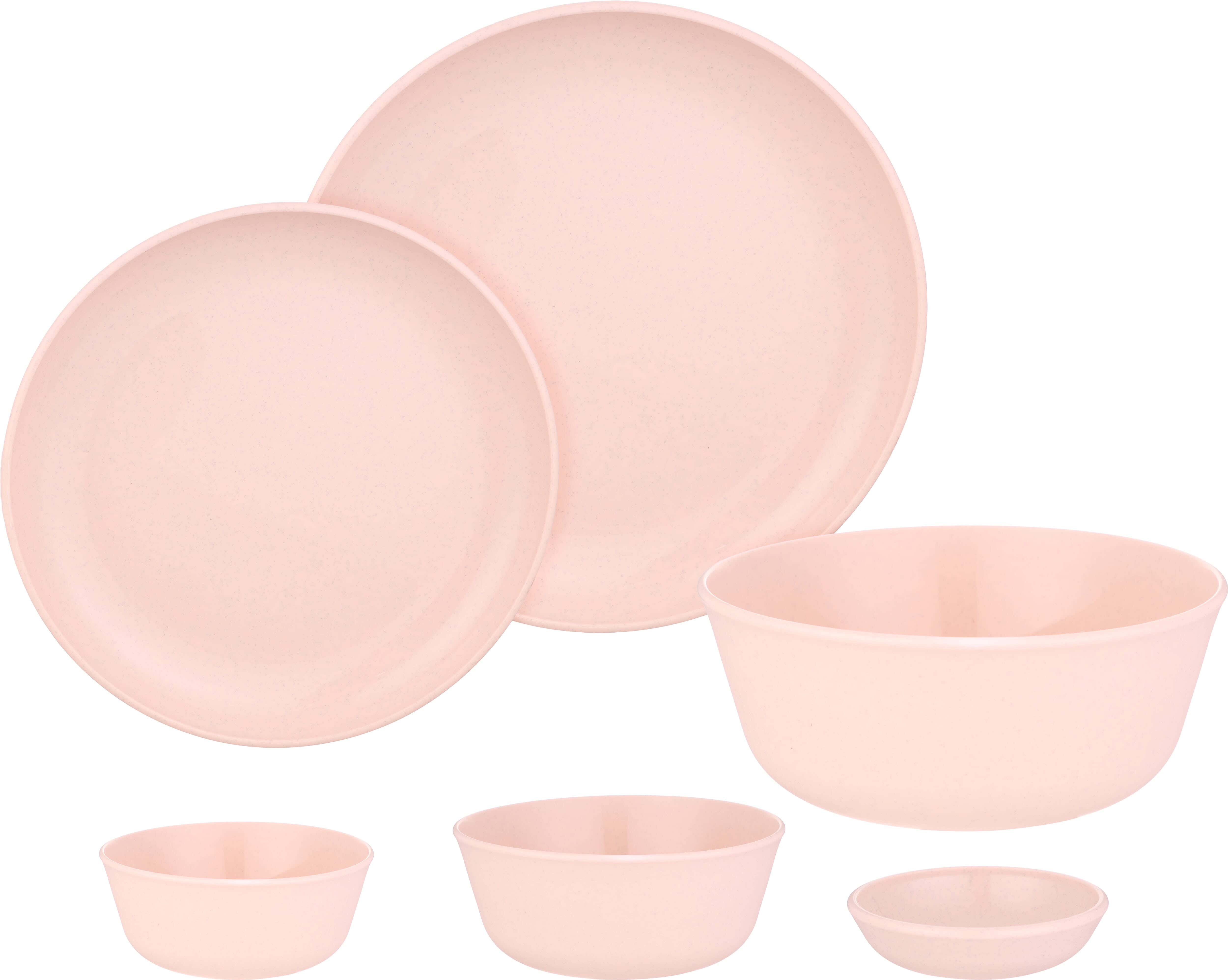 Al Wataneya Plastic Plates Set, 20 Pieces - Cashmere