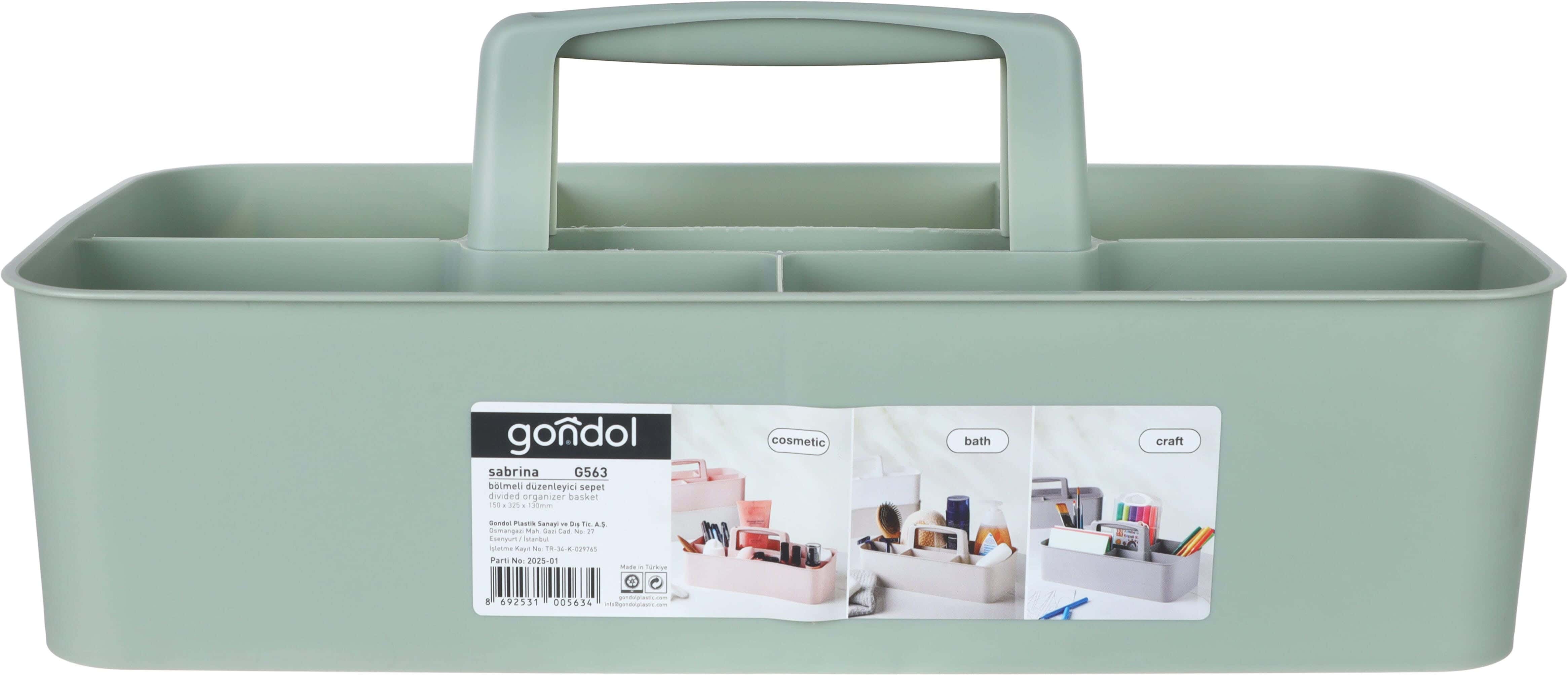 Gondol Plastic Tool Organizer, 5 Eyes, 13×32.5×15 cm - Olive