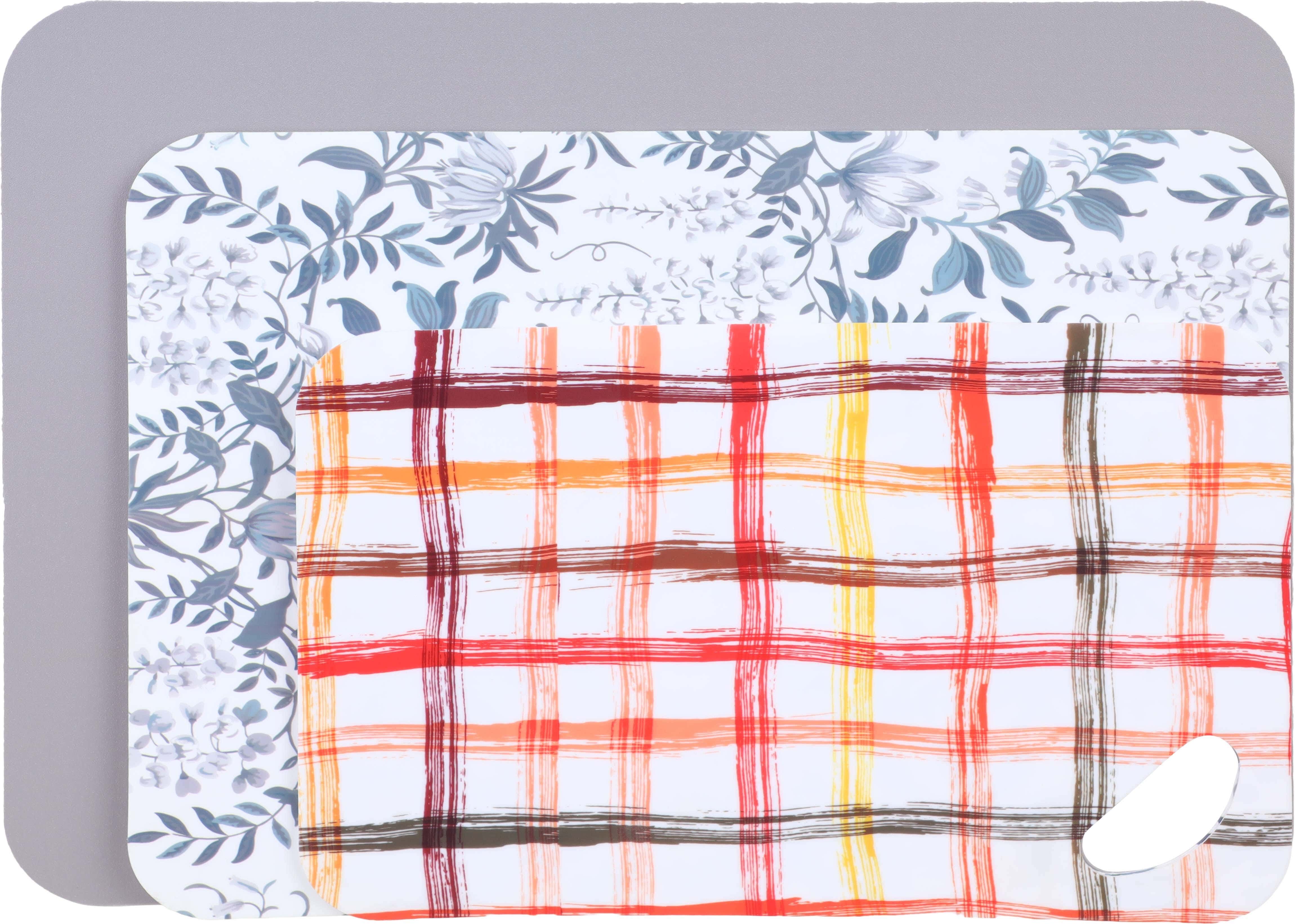 Plastic Cutting Board Set, 3 Pieces - Multicolor
