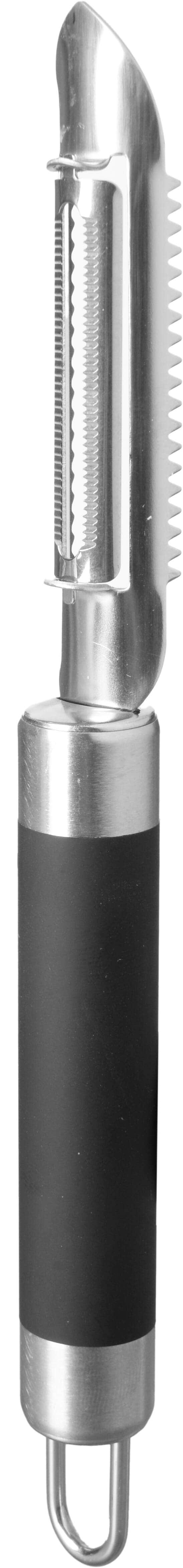 Tessie and Jessie Stainless Steel Corer with Peeler, 20 cm - Silver Black