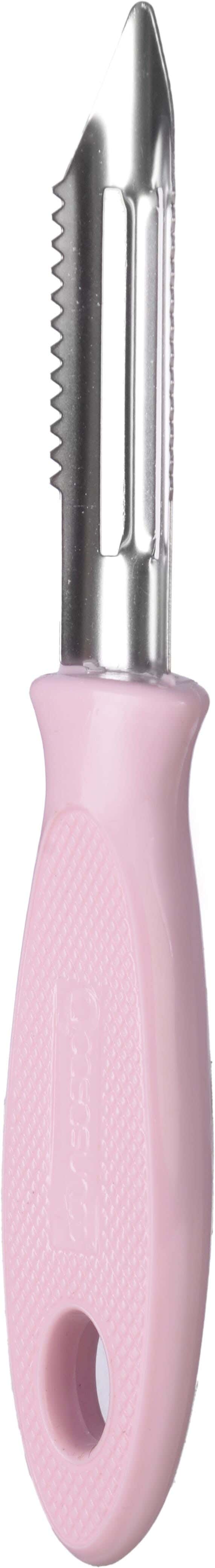 Stainless Steel Corer with Peeler Plastic Handle, 17 cm - Rose