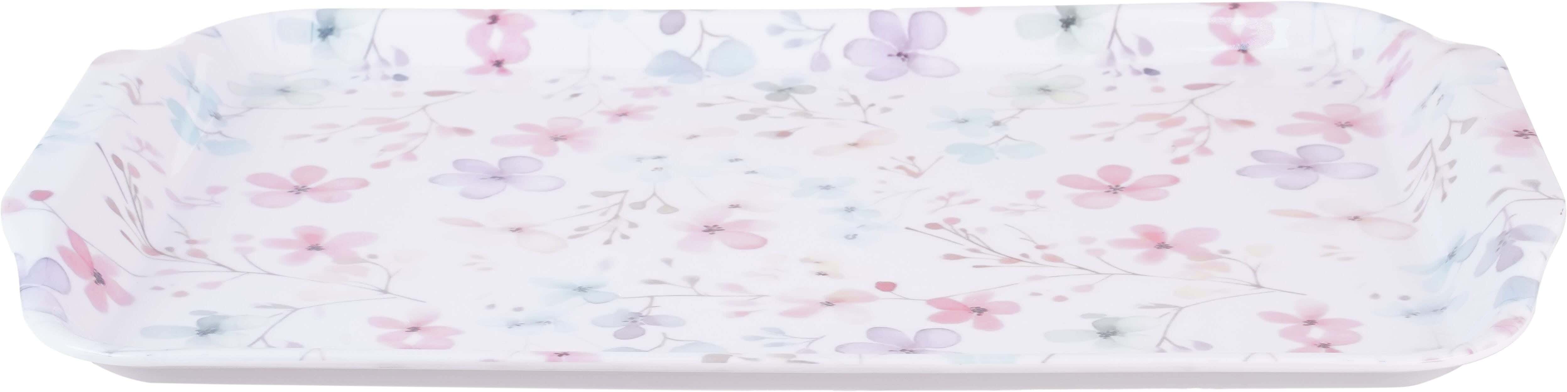 Zahraa Elmohandes Melamine Serving Tray, 37×56 cm - Multicolor