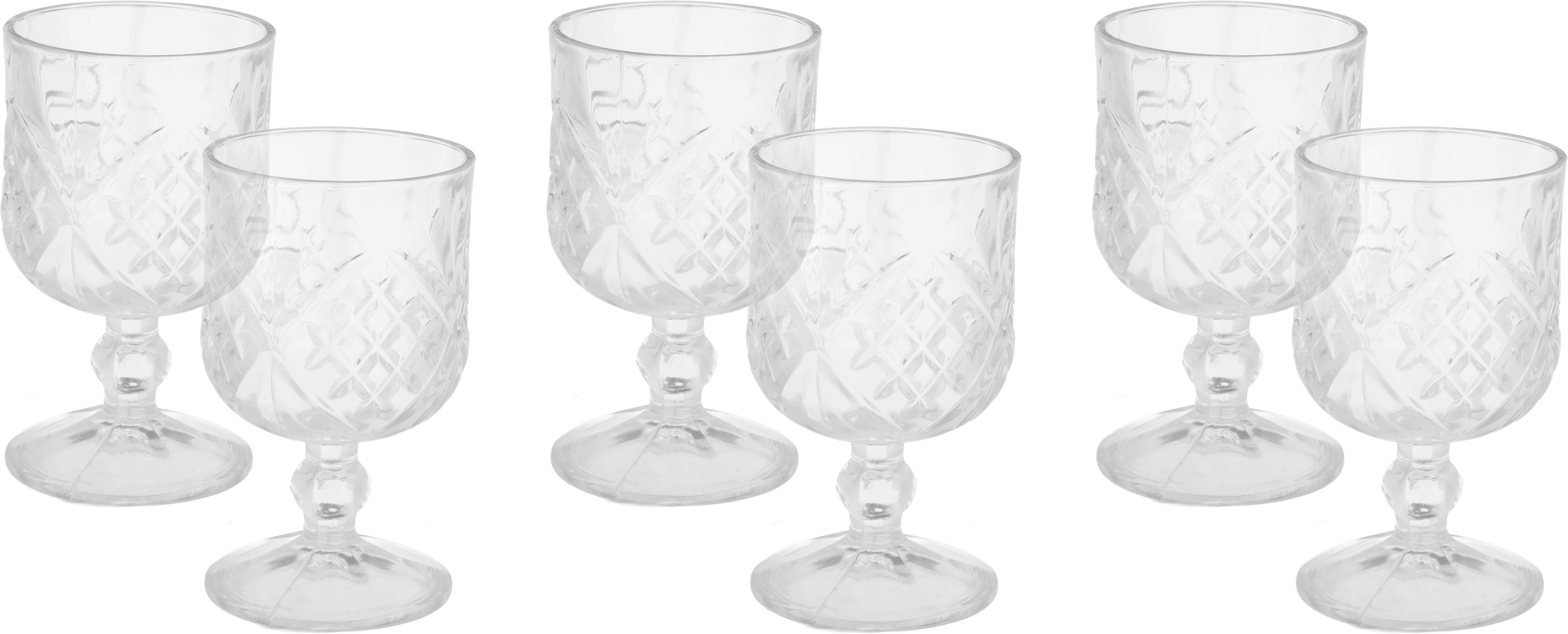 Galaxy Glass Juice Glasses Set, 6 Pieces, 180 ml - Clear