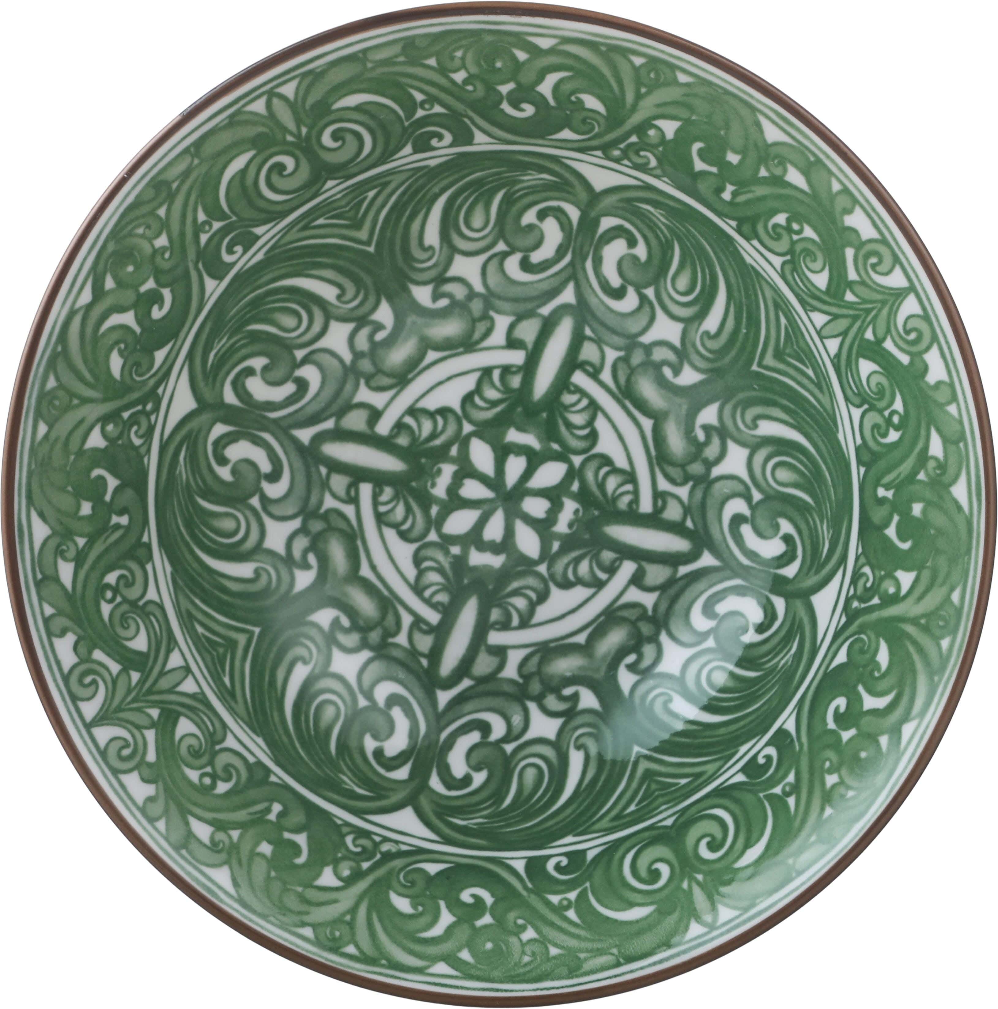 Group Tiger Porcelain bowl, 17 cm - Green White